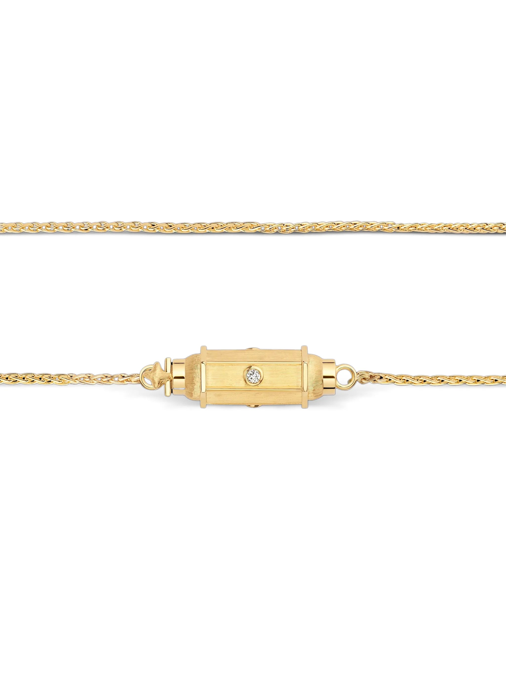 micro Coco diamond locket necklace