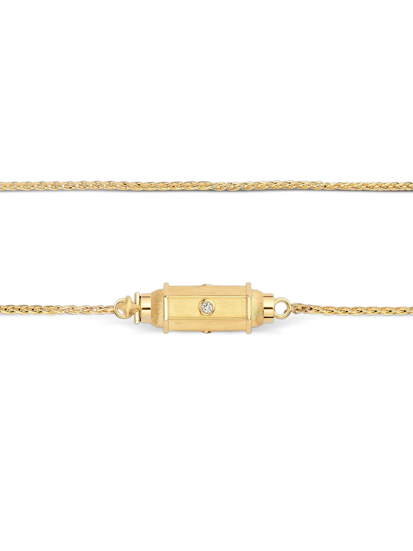micro Coco diamond locket necklace