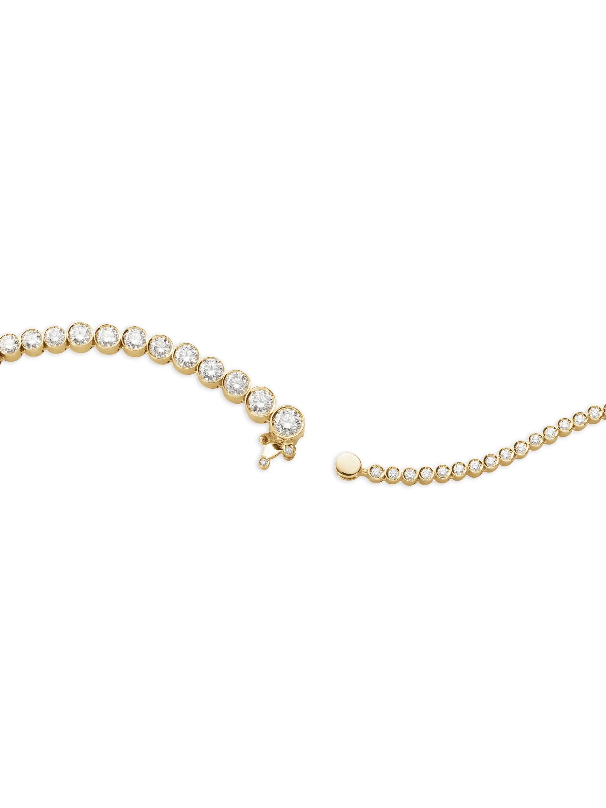 18kt yellow gold Tennis diamond necklace