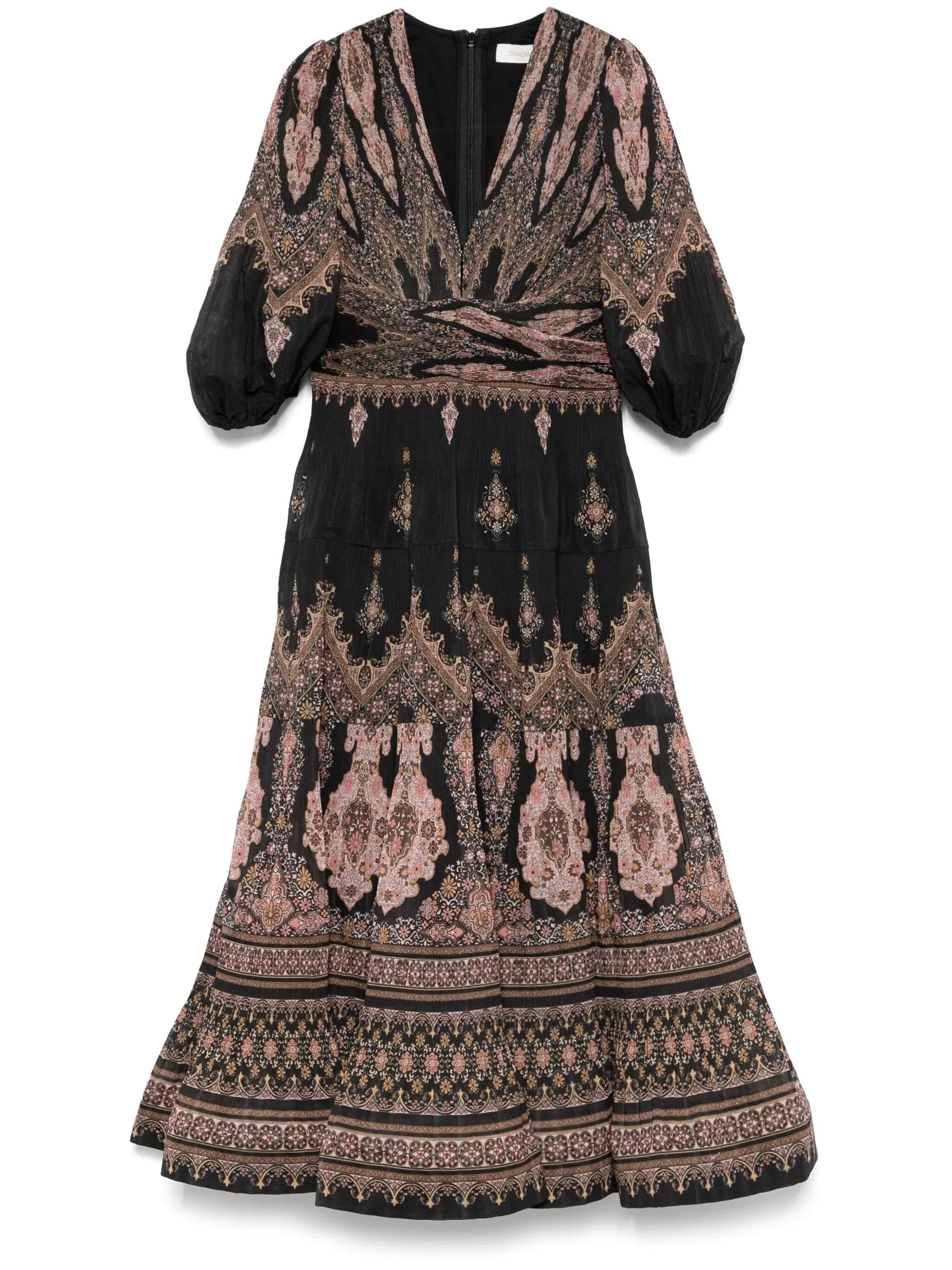 pleated midi dress