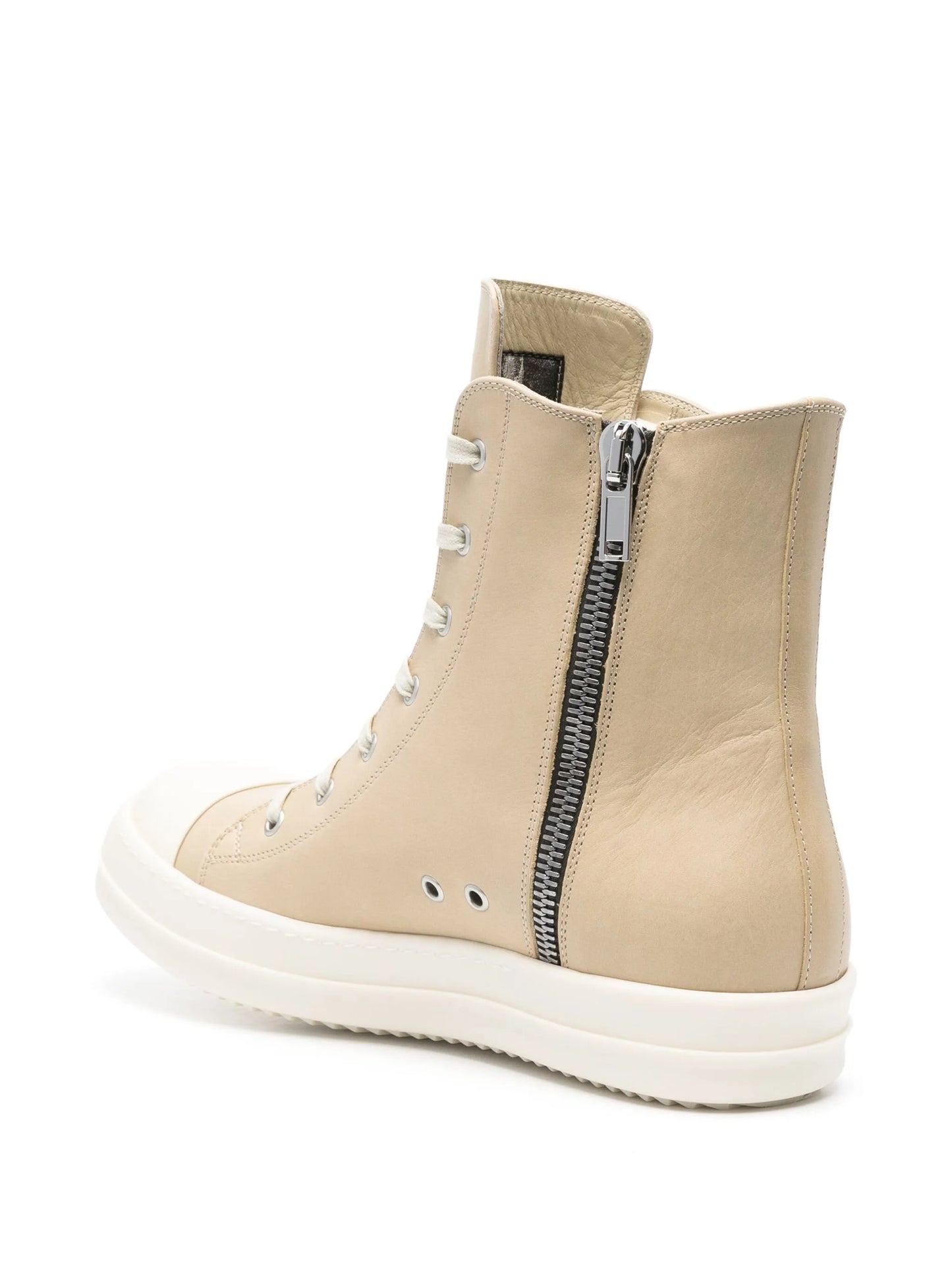 leather high-top sneakers