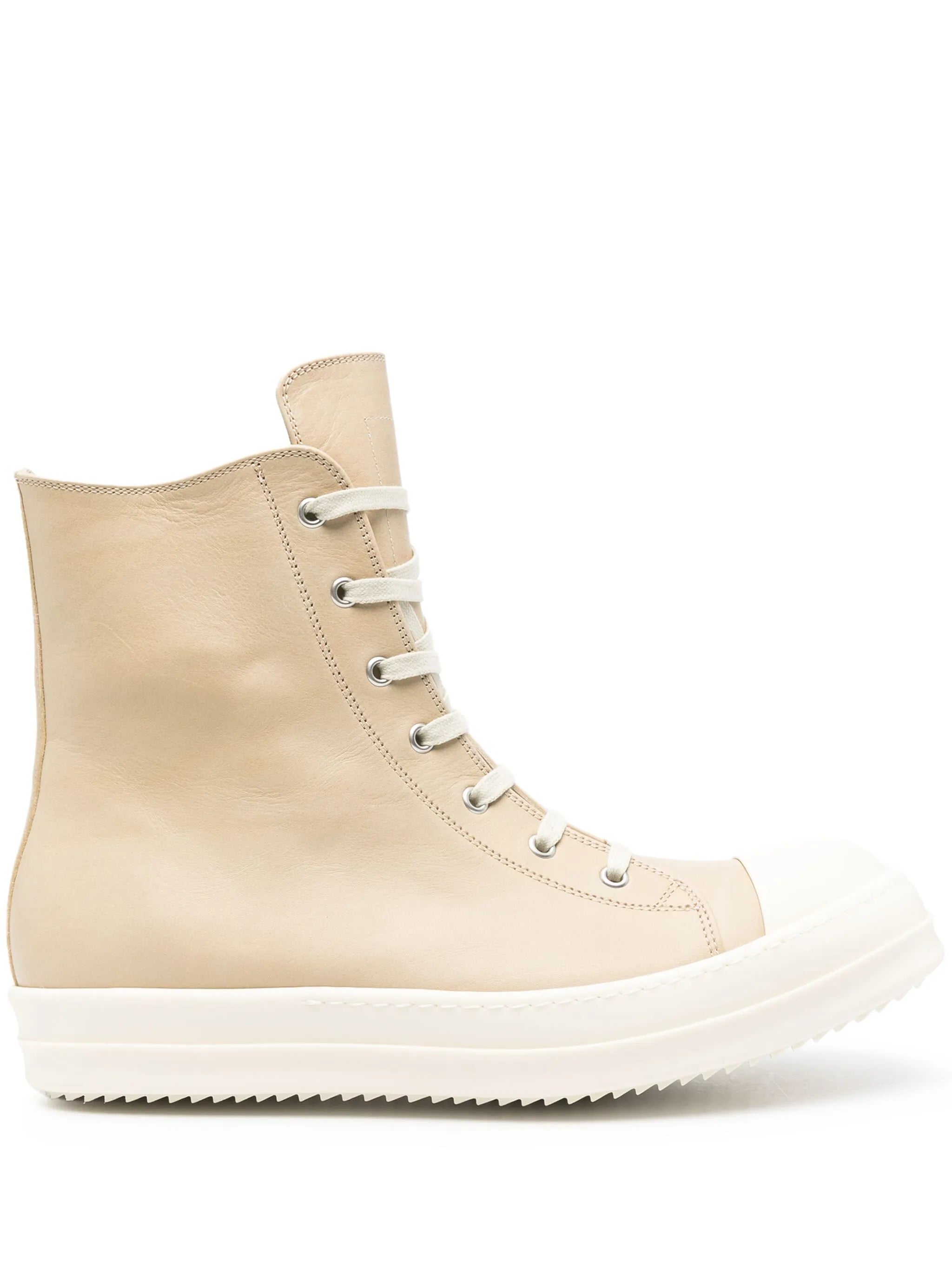 leather high-top sneakers