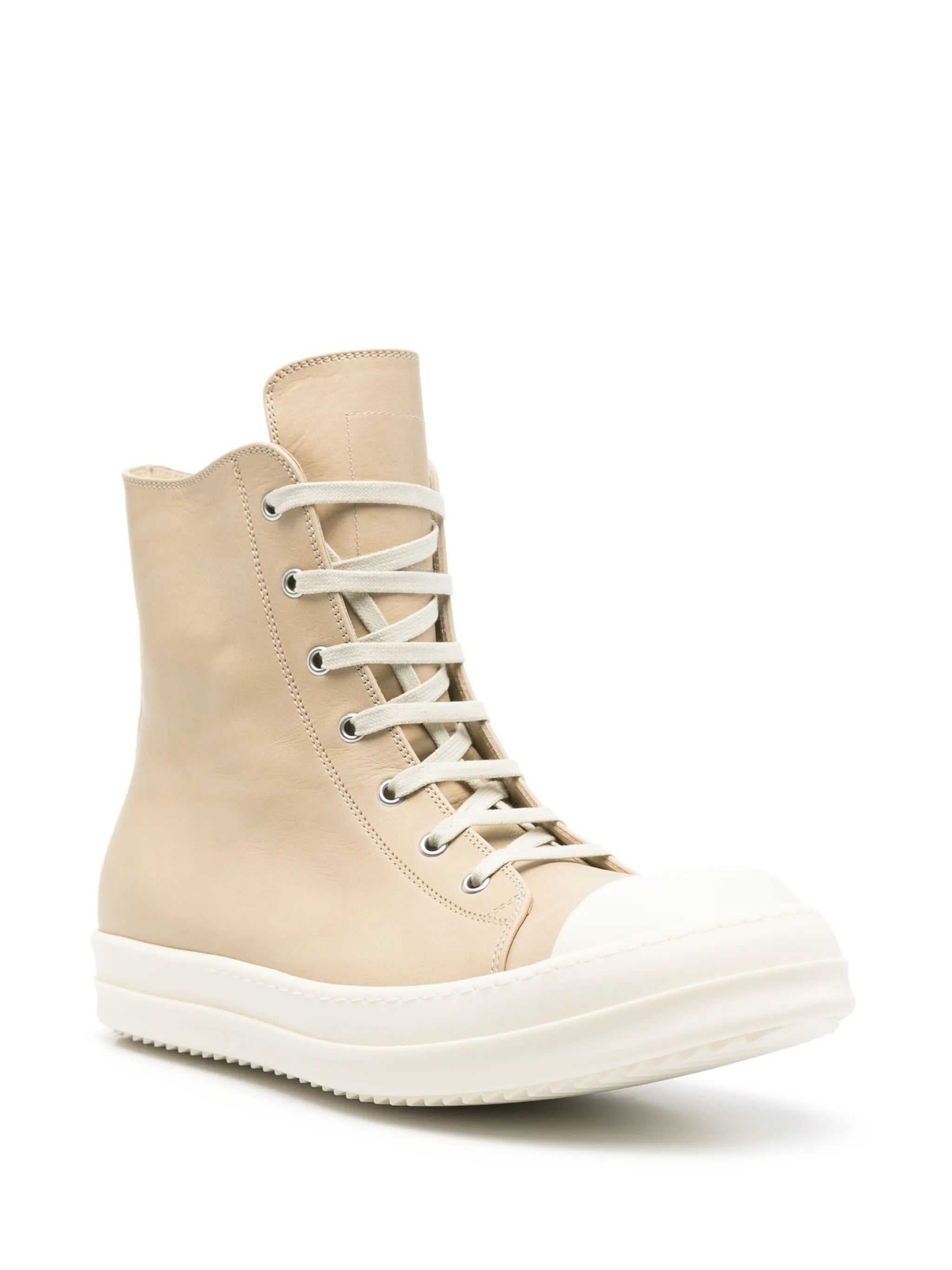 leather high-top sneakers