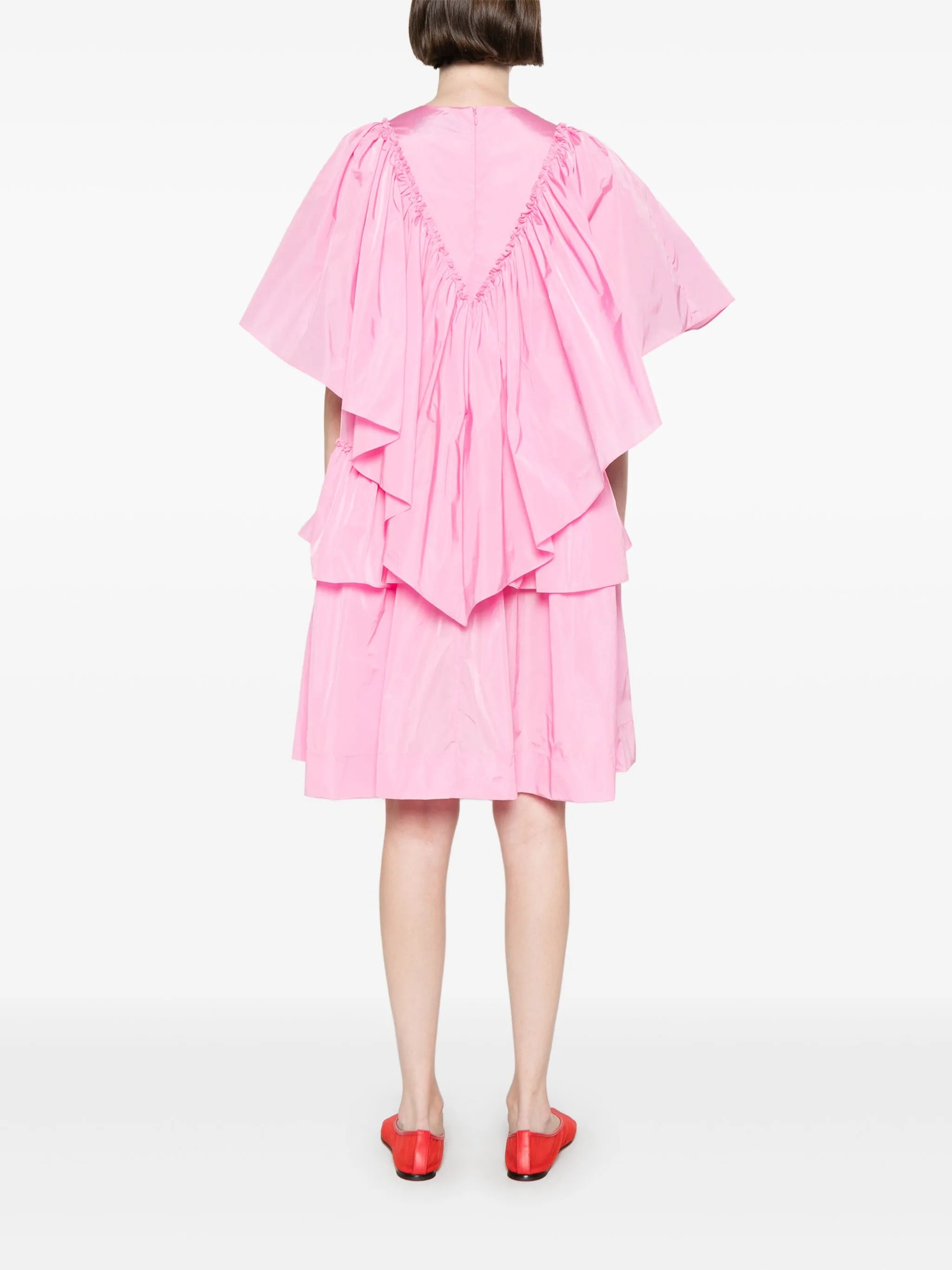 ruffle-detailed mini dress