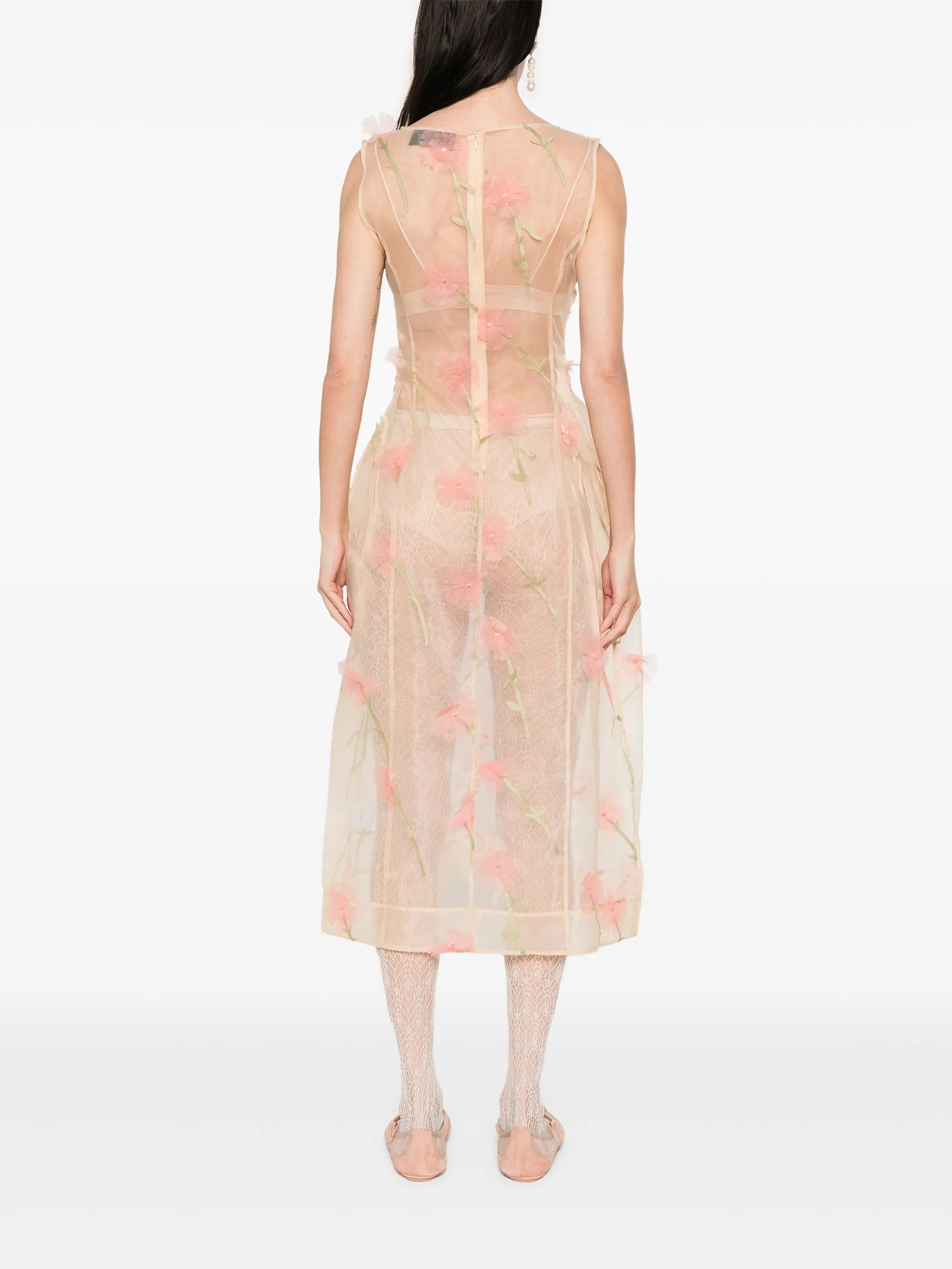 spculpted carnation midi dress