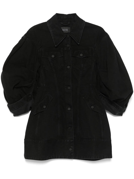 sculpted denim coat