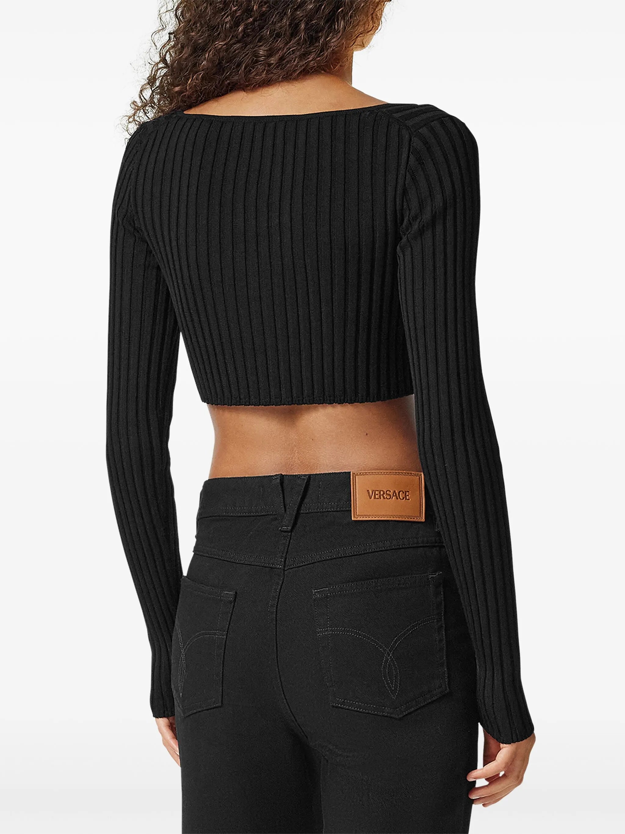 Safety Pin cropped cardigan