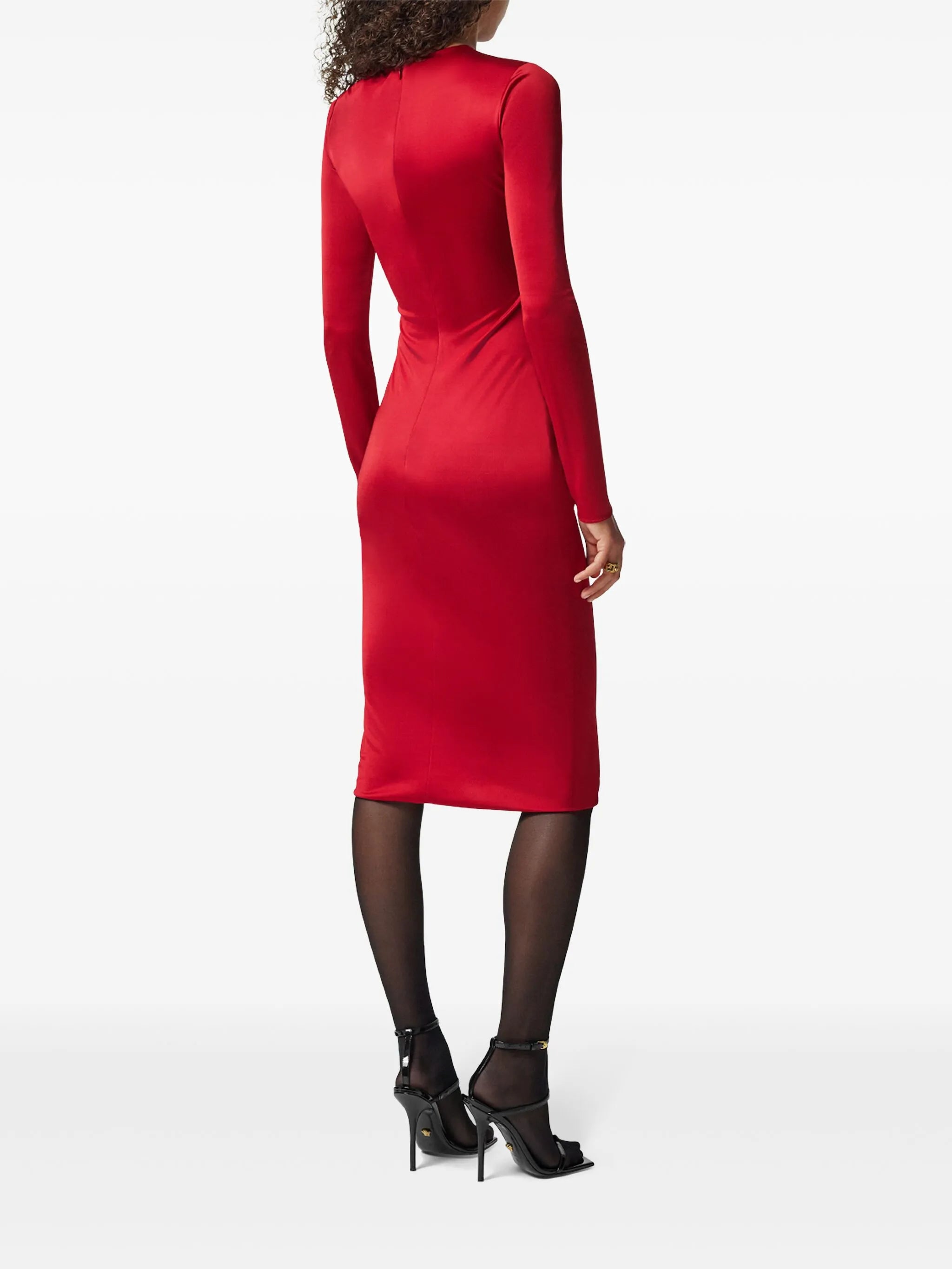 Safety Pin gathered midi dress