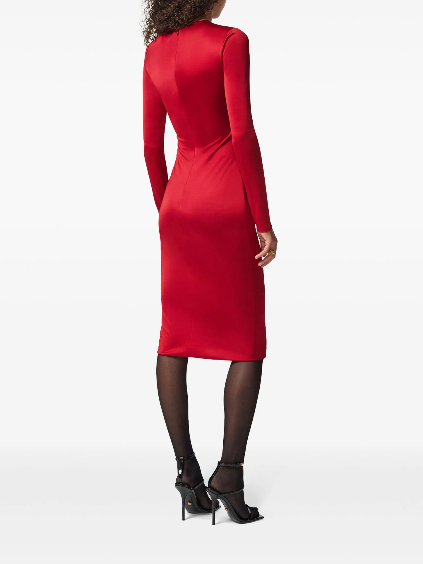 Safety Pin gathered midi dress