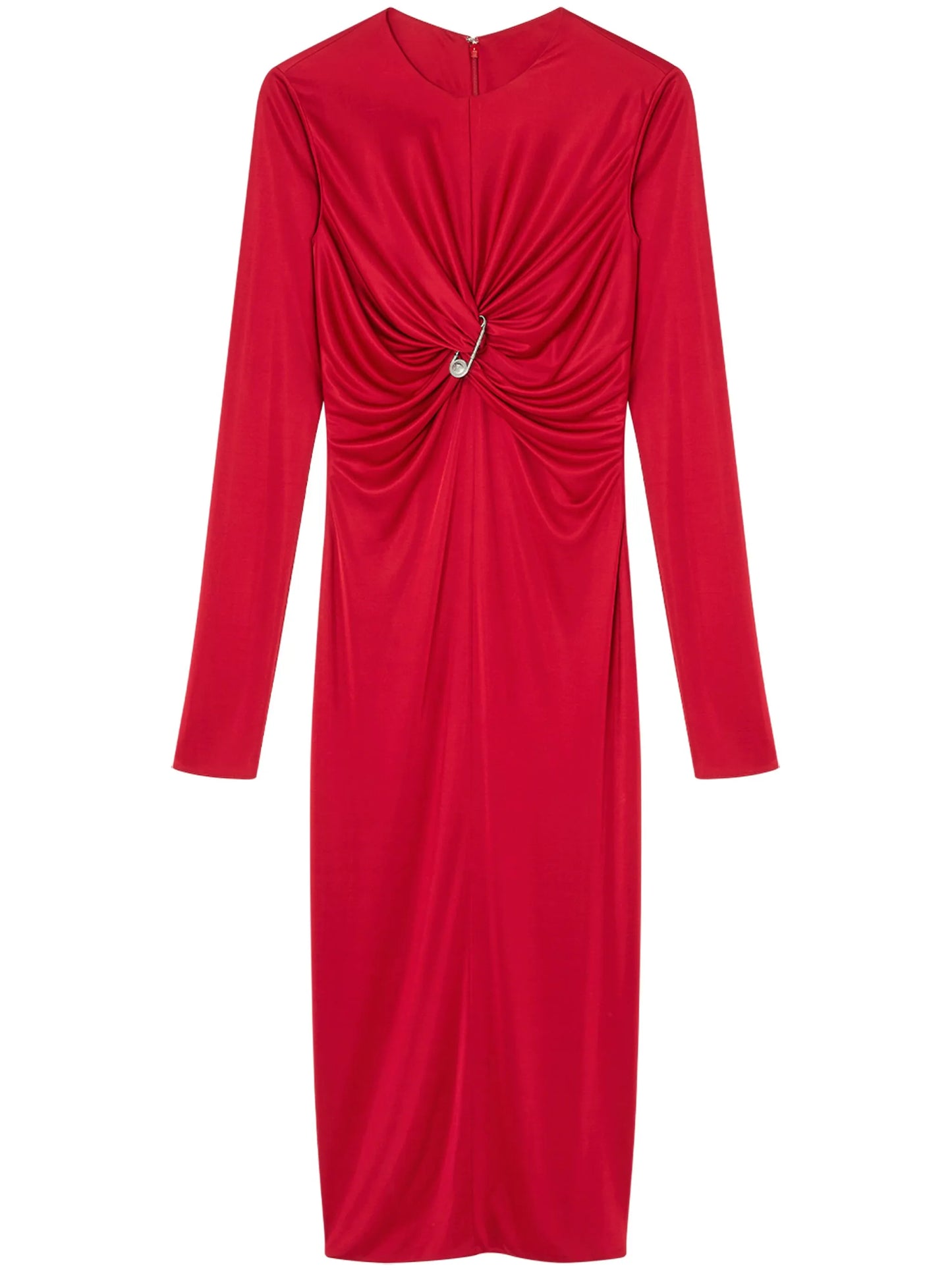 Safety Pin gathered midi dress