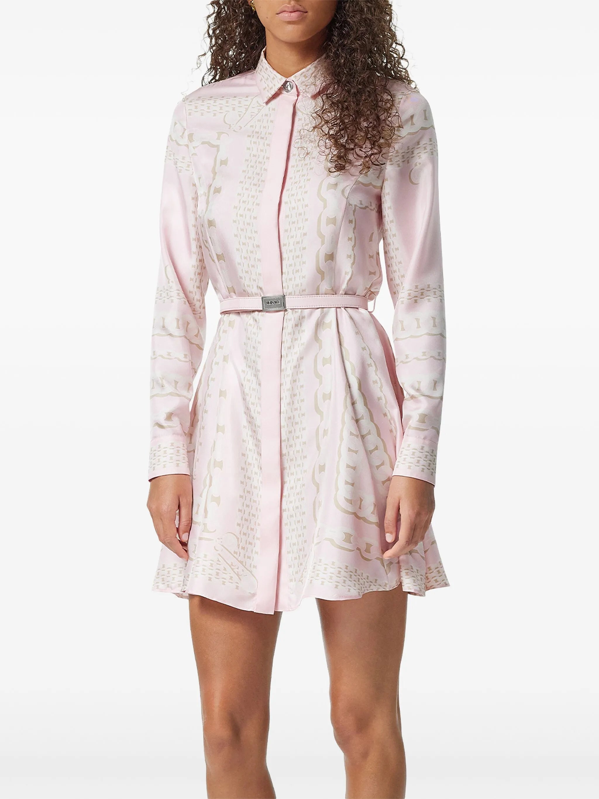 Treasure silk midi shirt dress