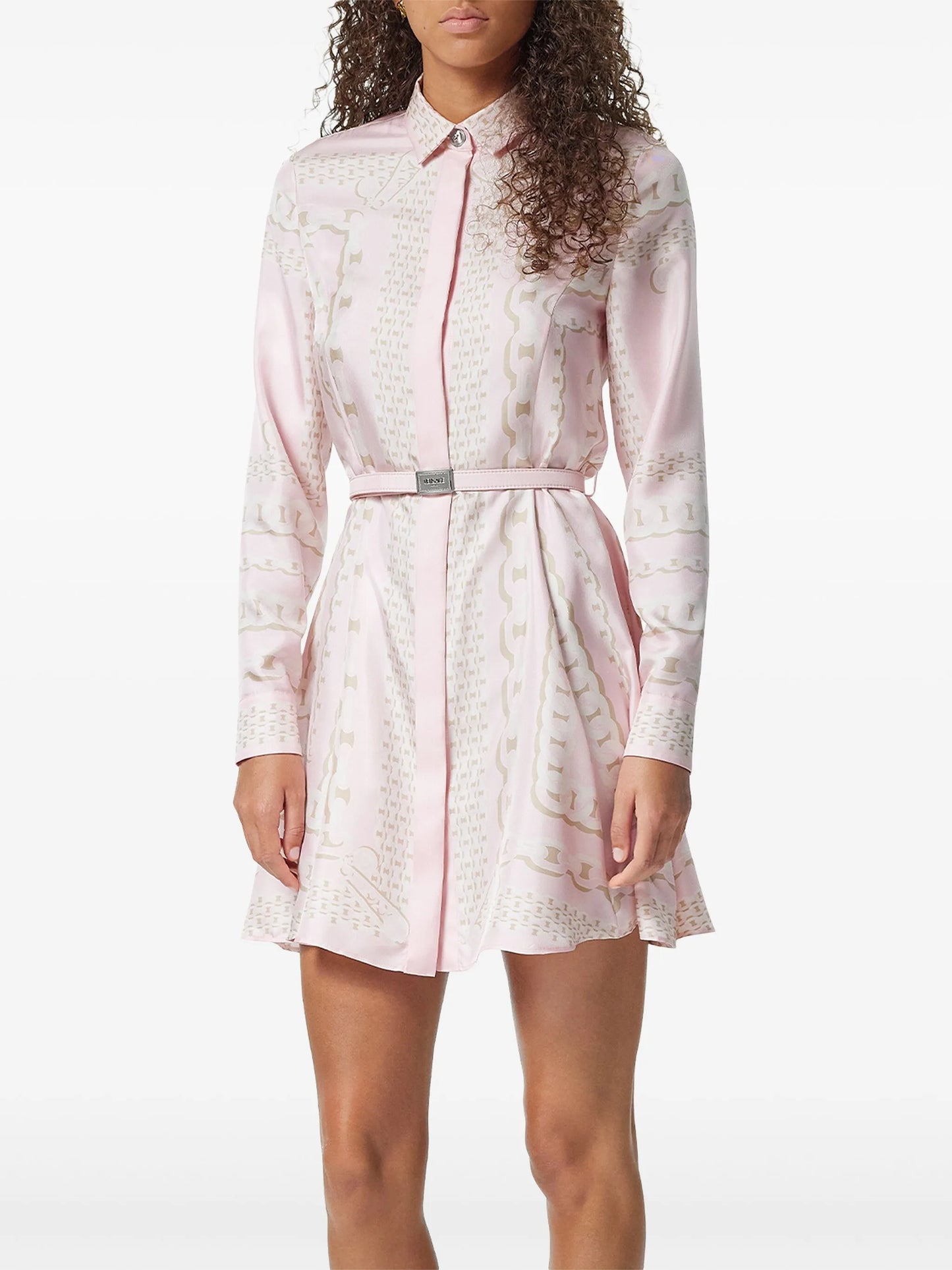 Treasure silk midi shirt dress