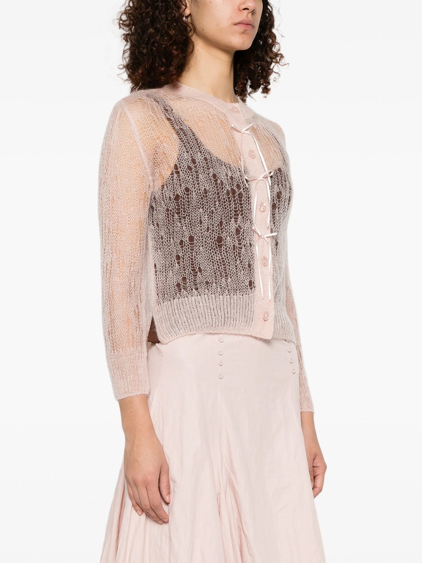 bow-embellished cardigan