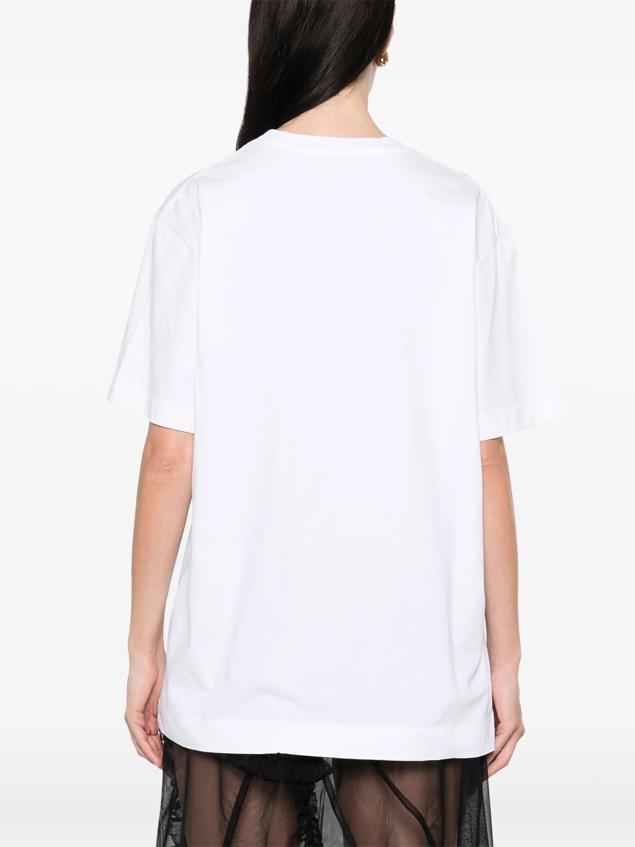 carnation-print T-shirt