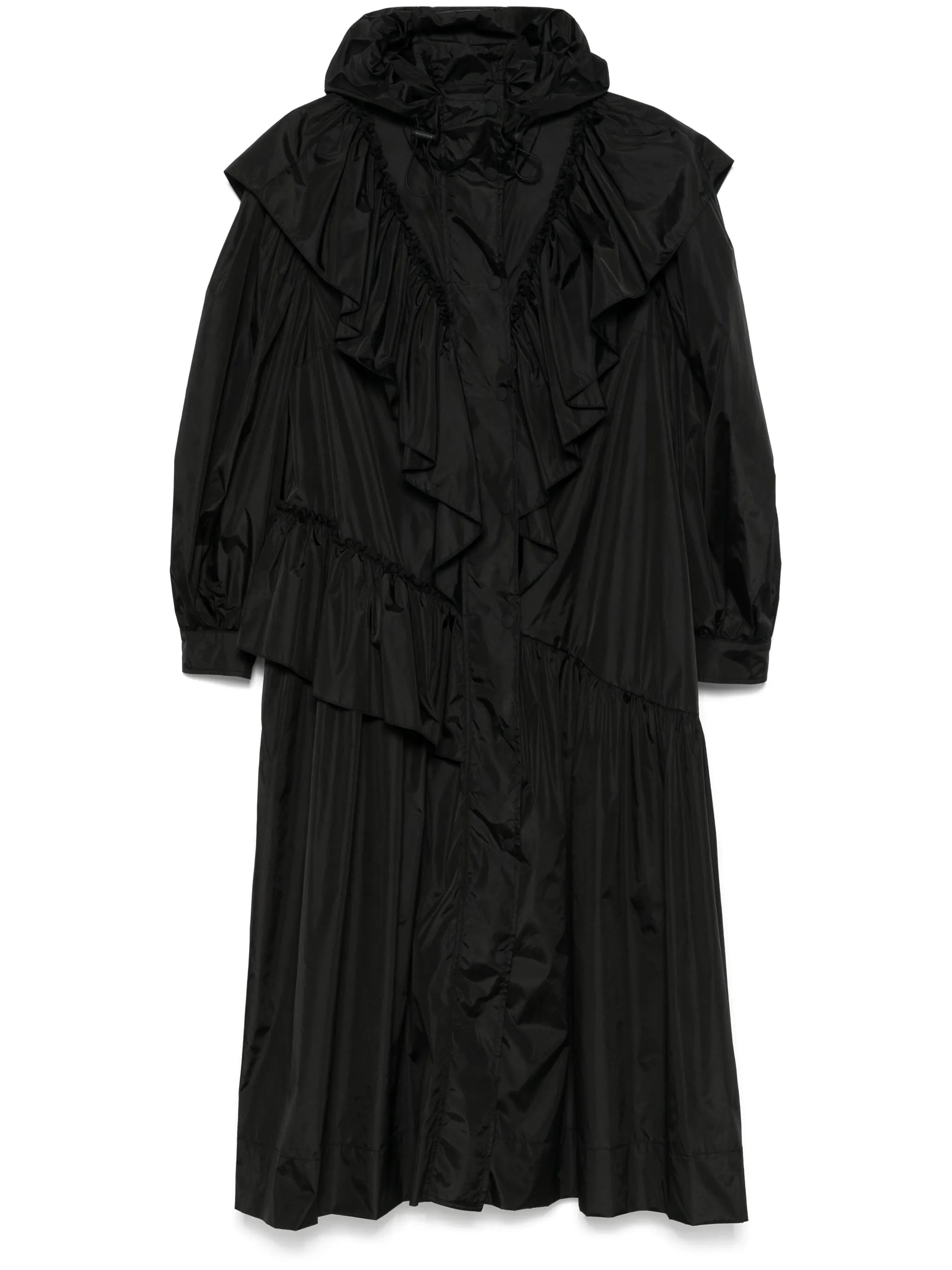 ruffle-detail coat