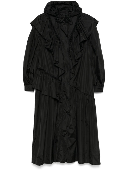 ruffle-detail coat