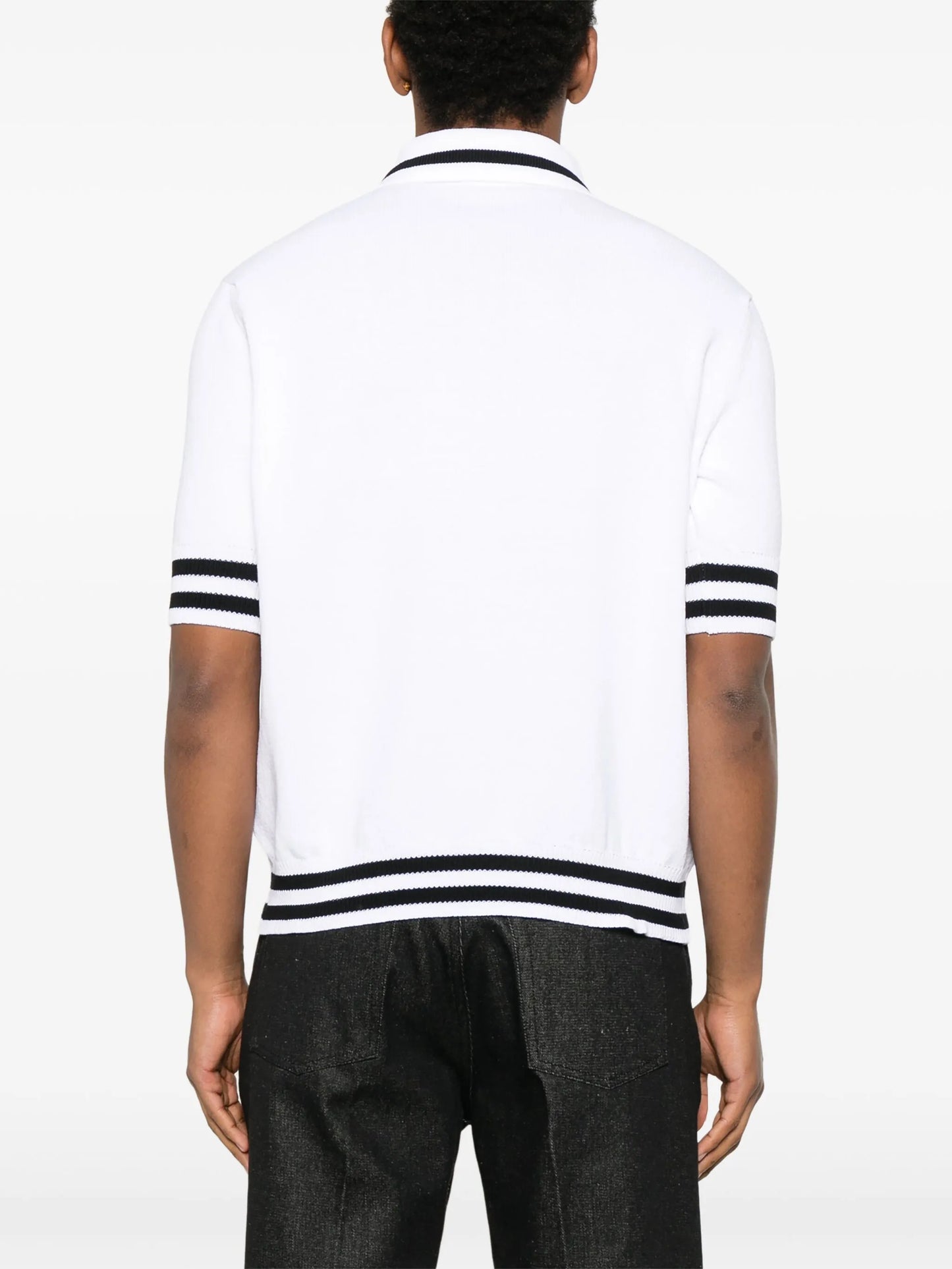 logo signature-embroidered polo shirt