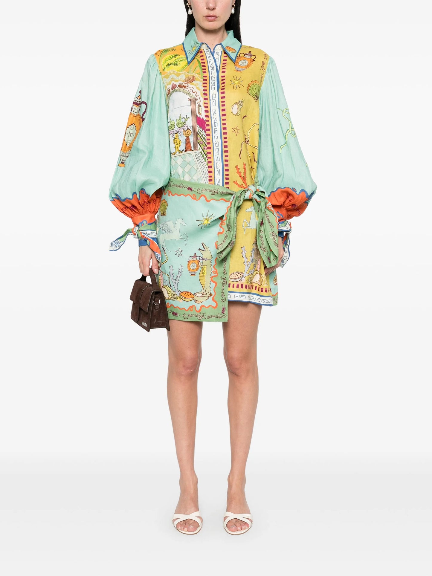 Surrealist Summer mini shirtdress