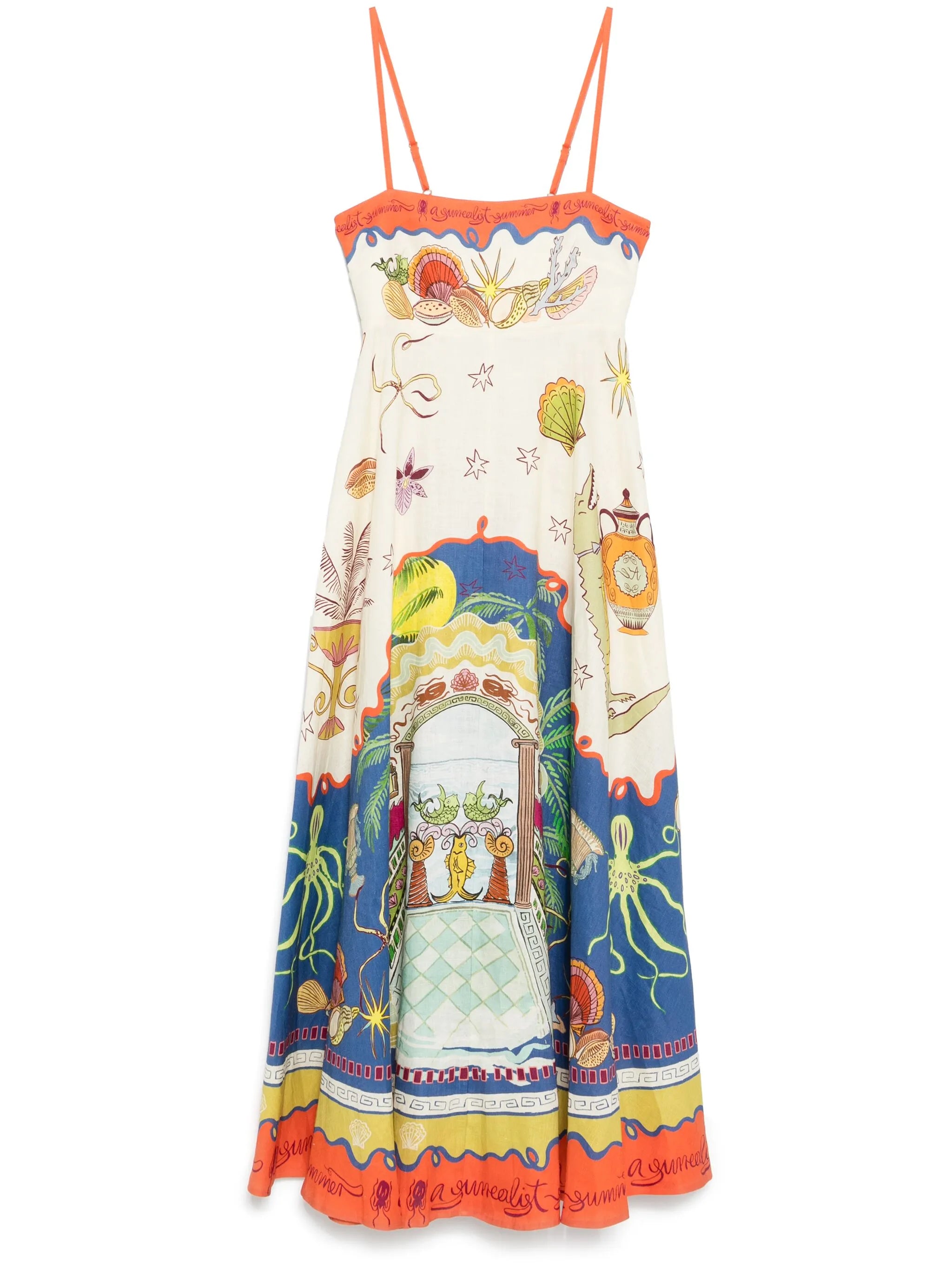 Surrealist Summer maxi dress