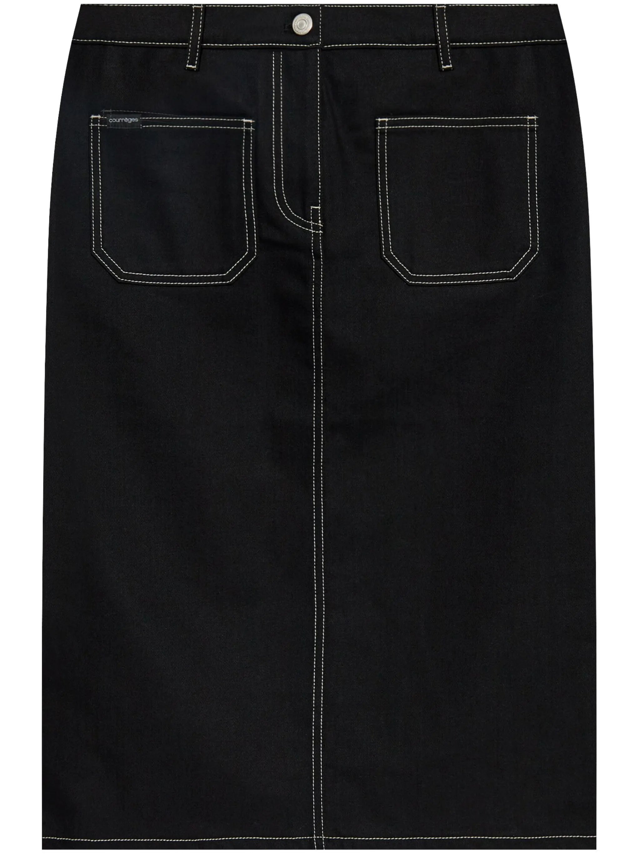 denim straight skirt