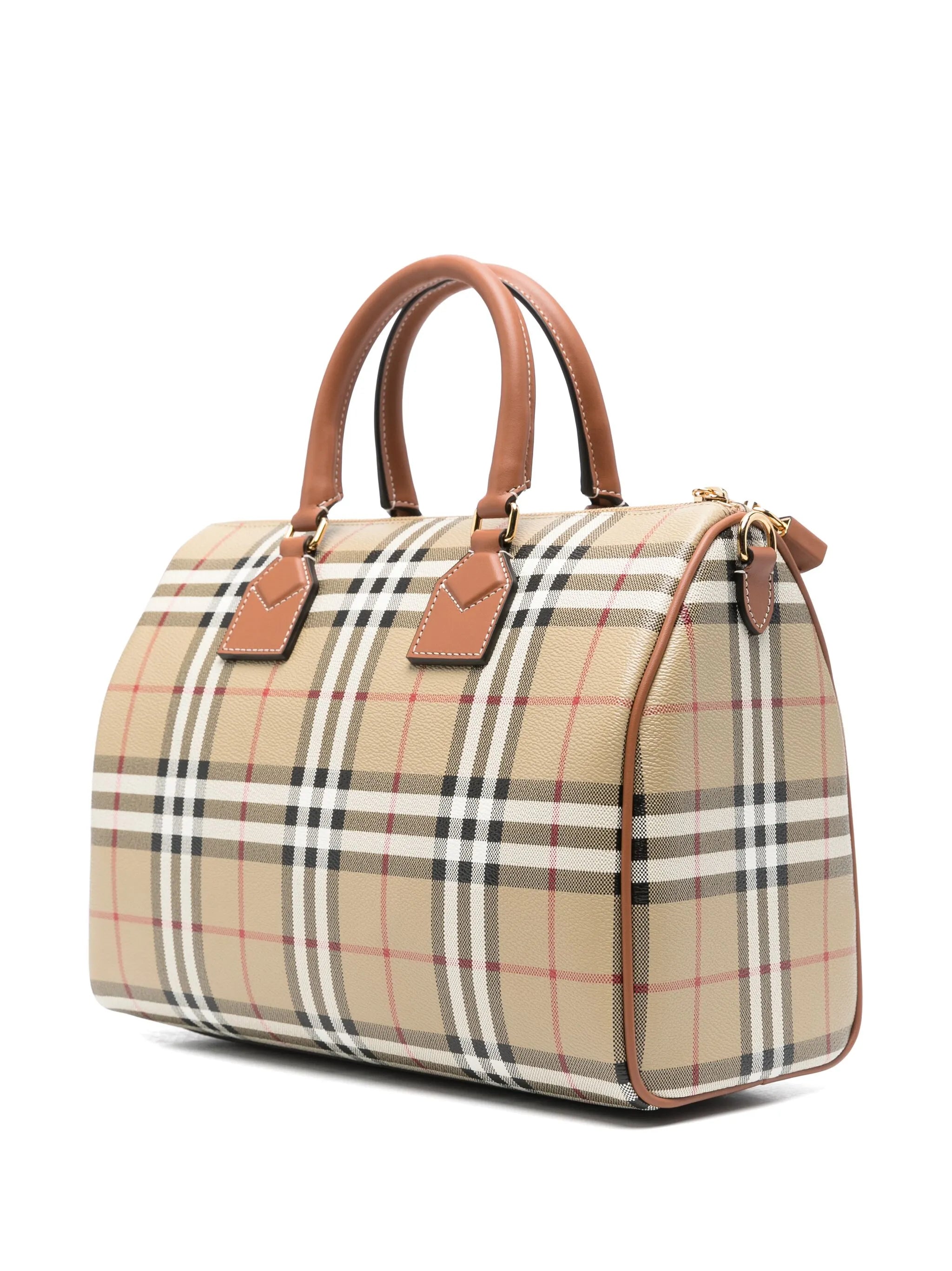 house check-pattern tote bag