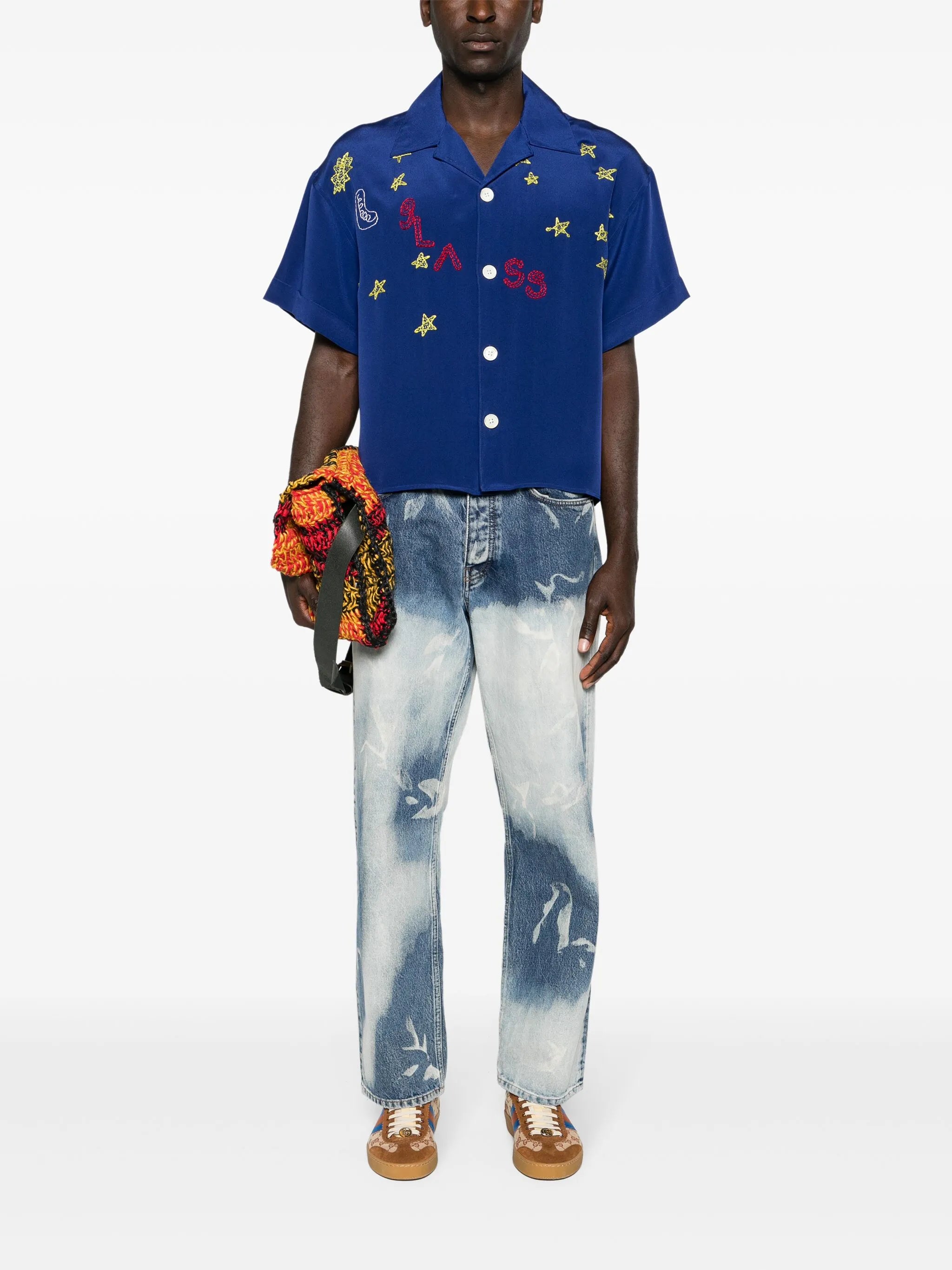 NIGHTSKY SILK SHIRT Blue 