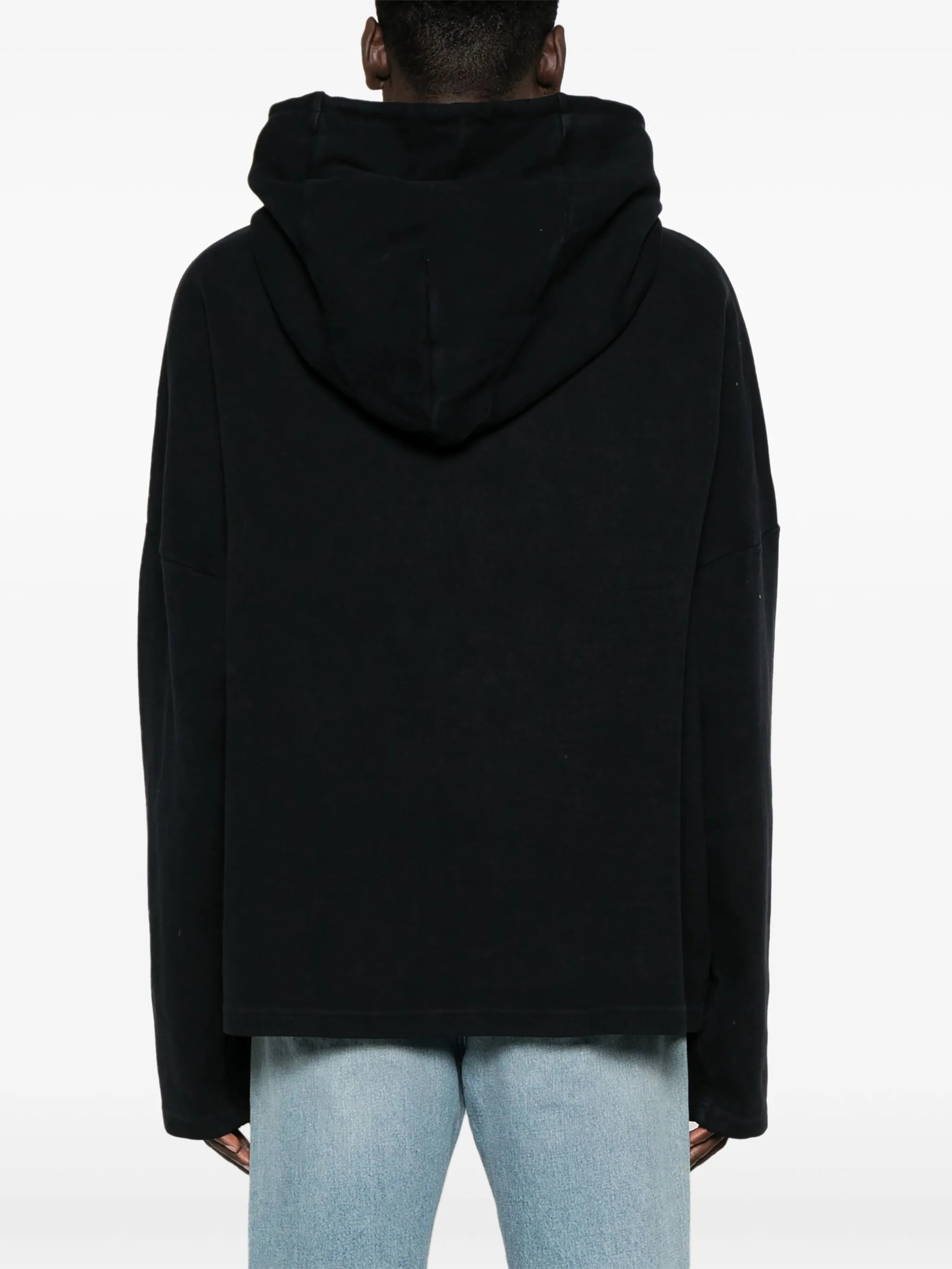 floral-embroidered hoodie
