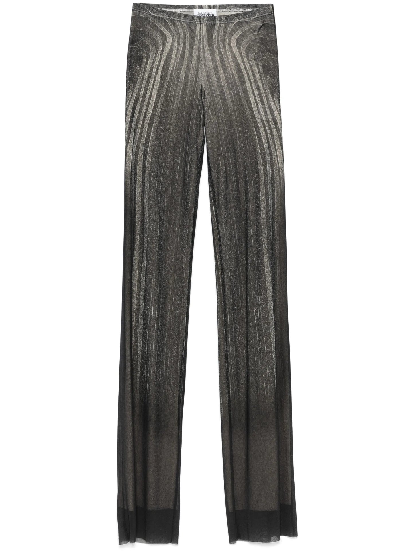 spiral-print trousers