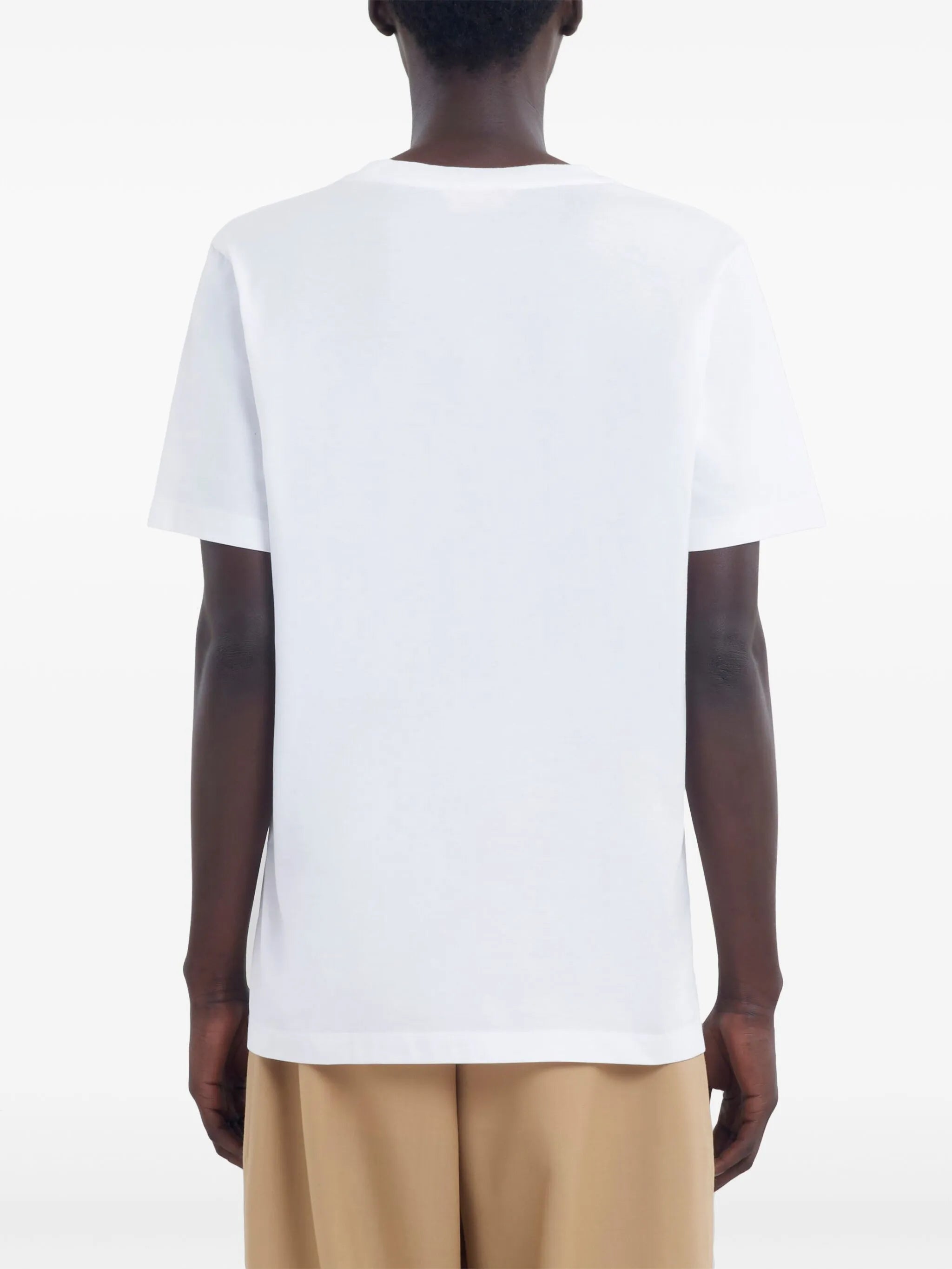 embroidered label T-shirt