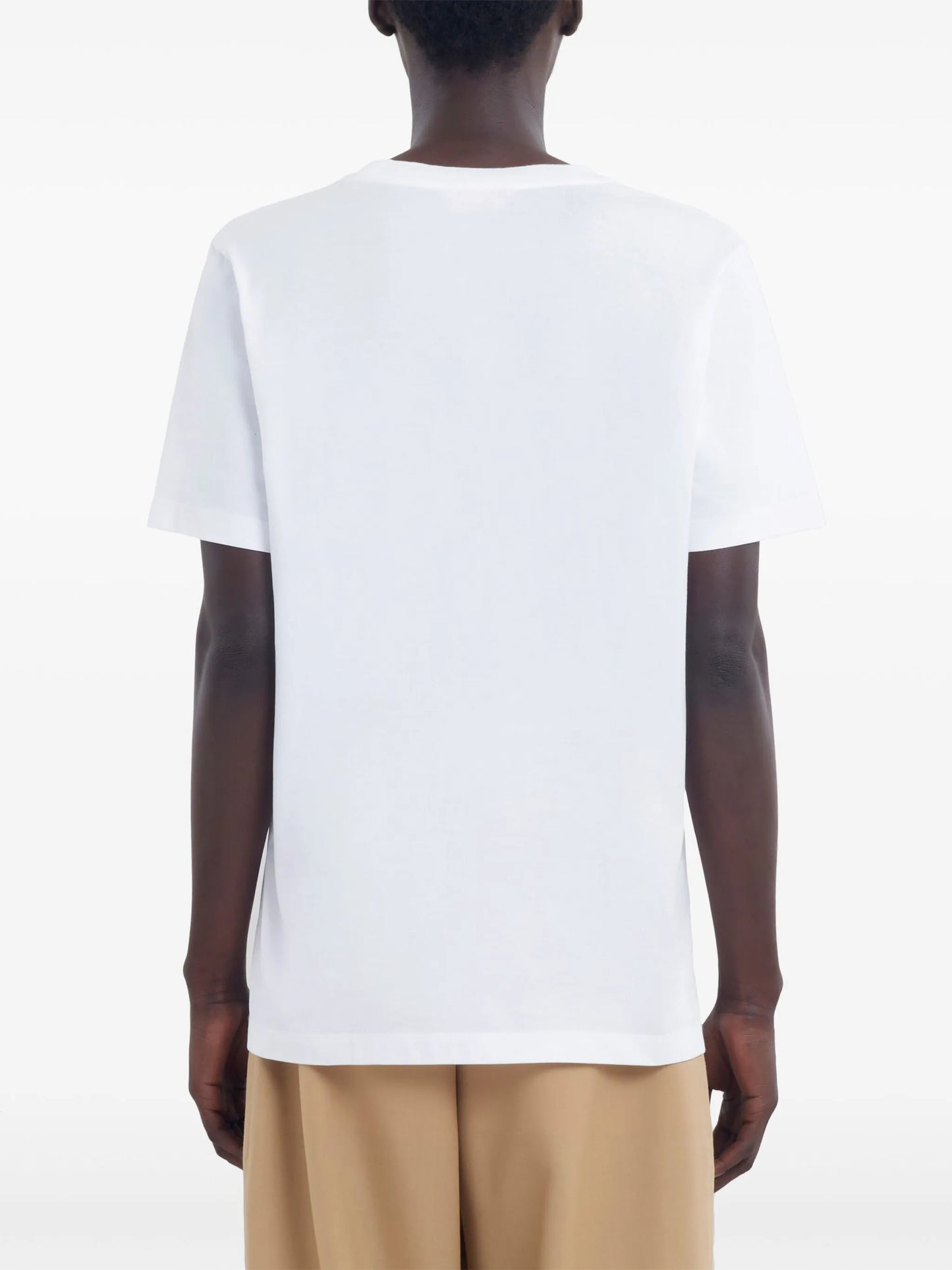 embroidered label T-shirt
