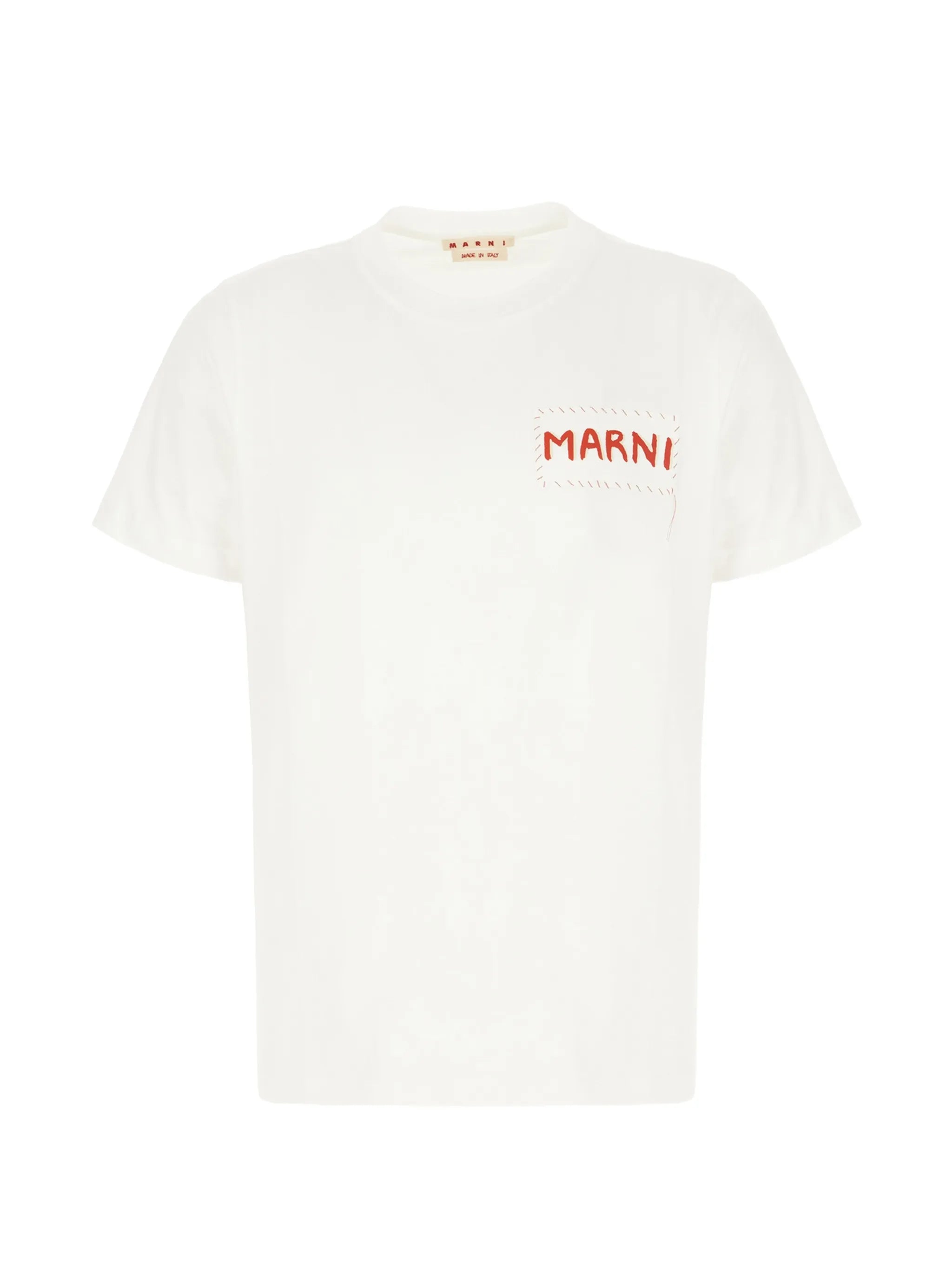 embroidered label T-shirt