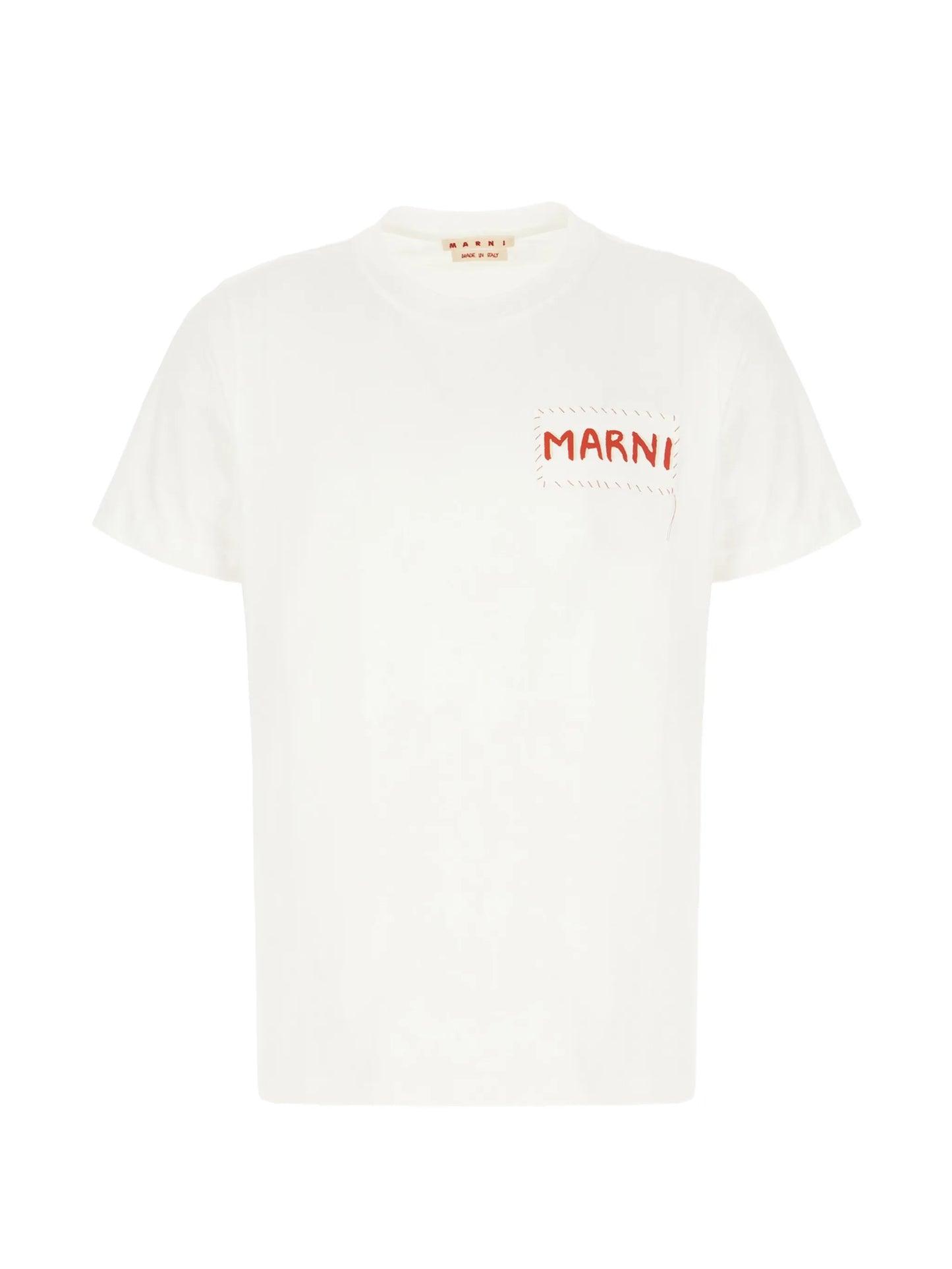 embroidered label T-shirt