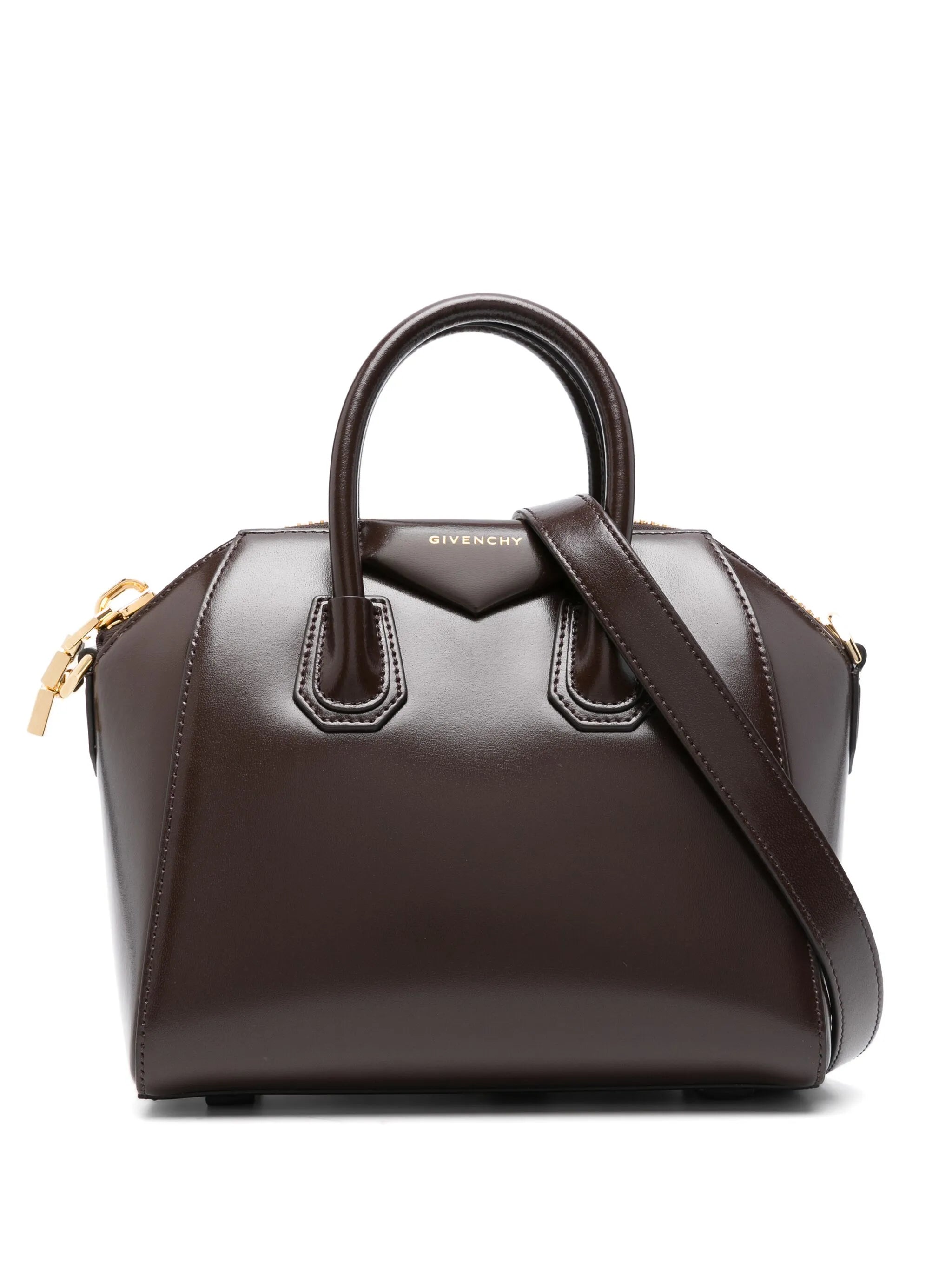 mini Antigona bag in box leather