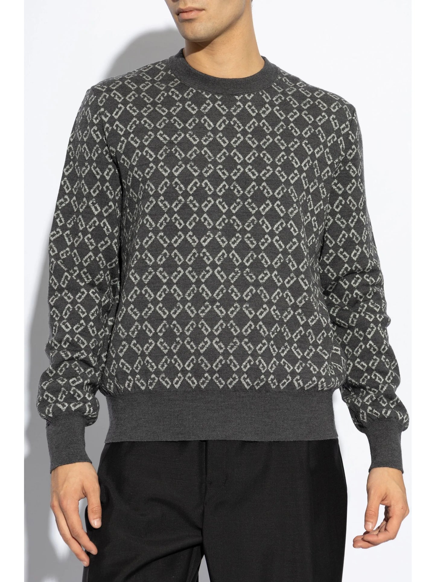 monogram-jacquard jumper