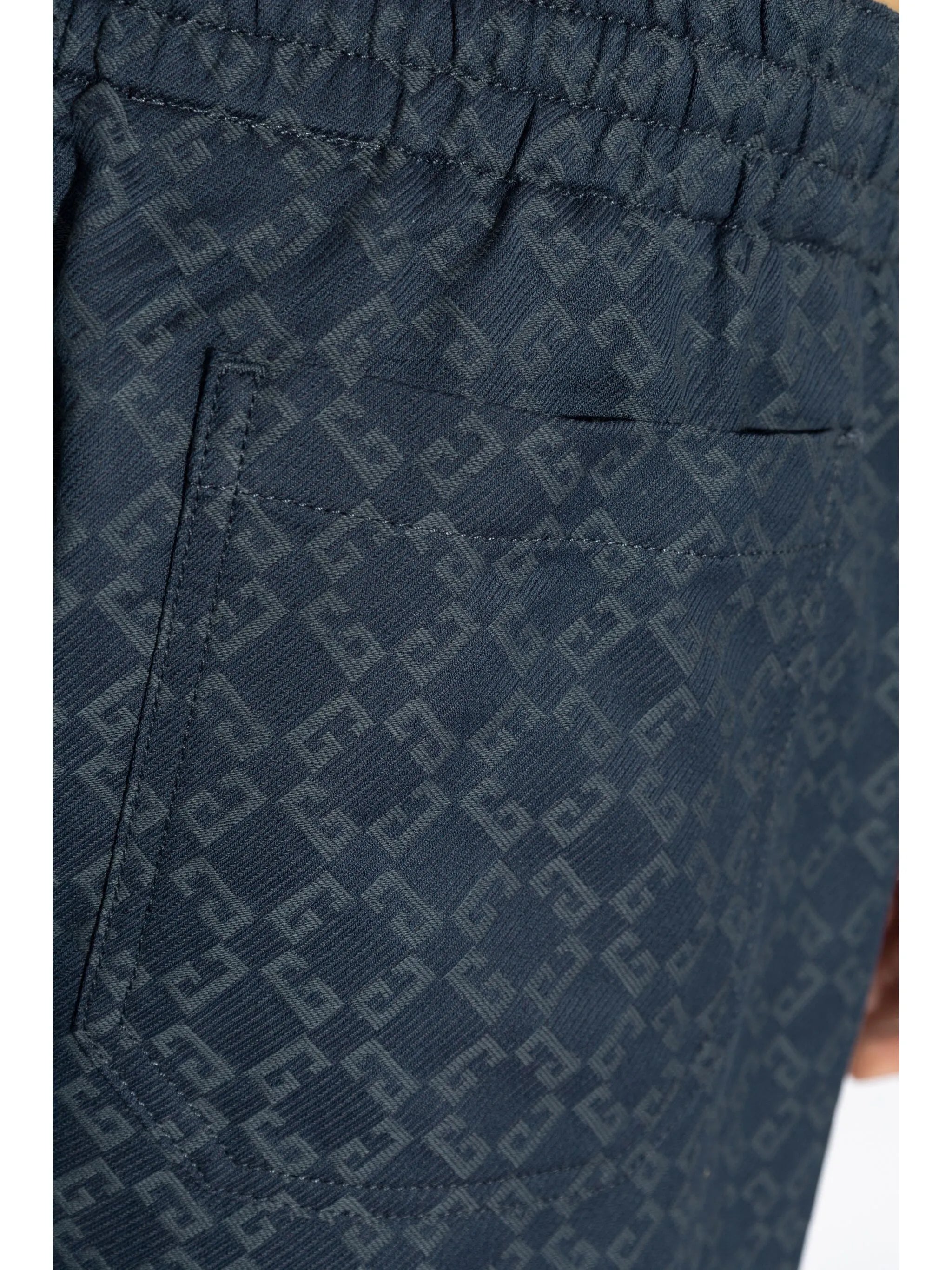 monogram-pattern deck shorts