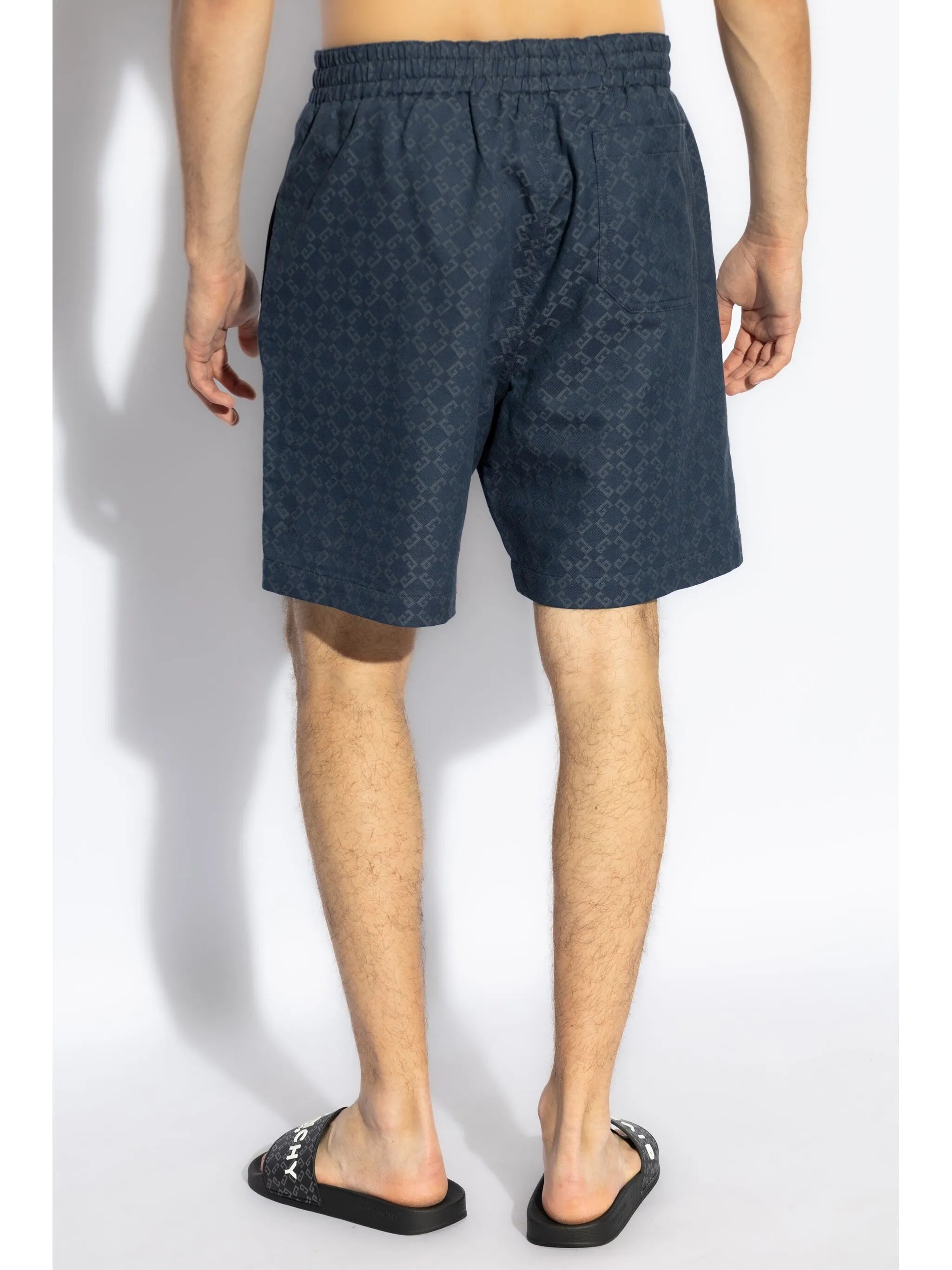 monogram-pattern deck shorts