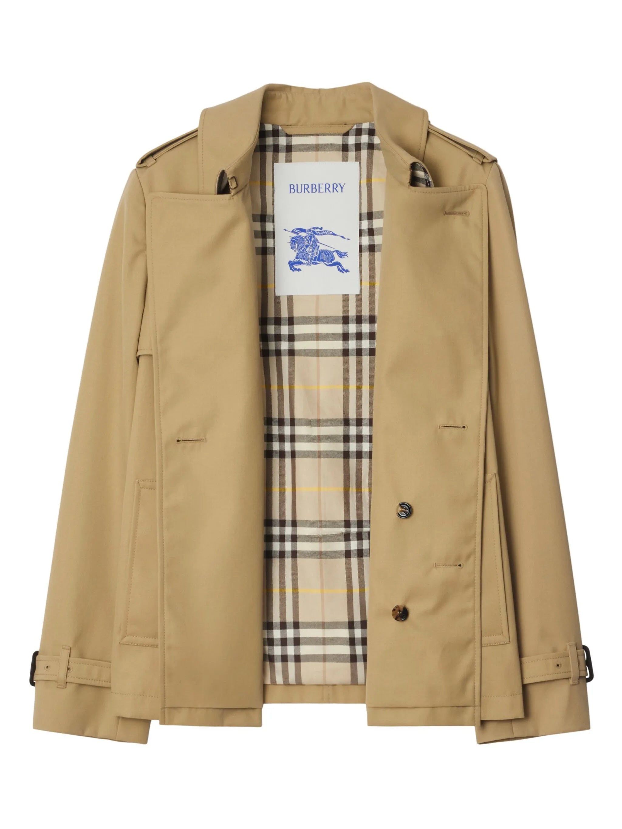 cotton-blend trench coat