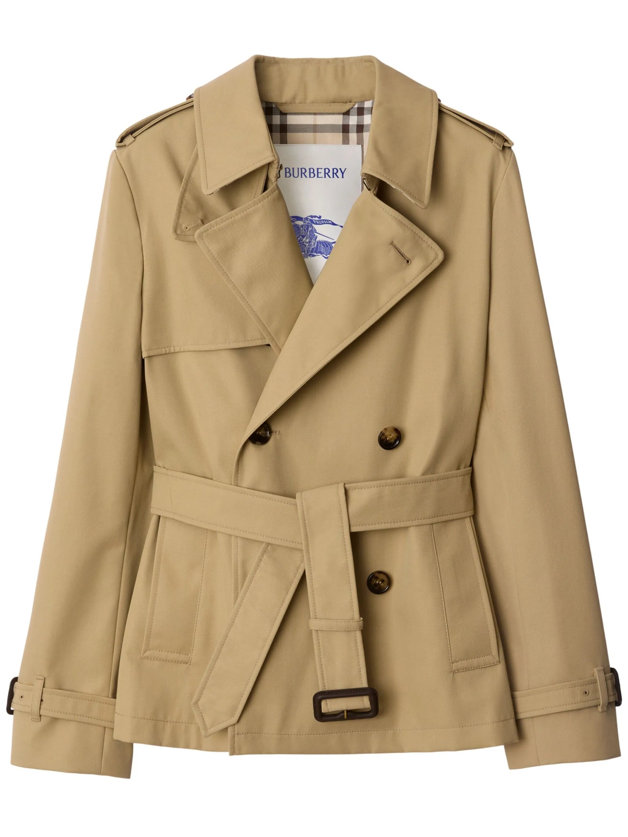 cotton-blend trench coat
