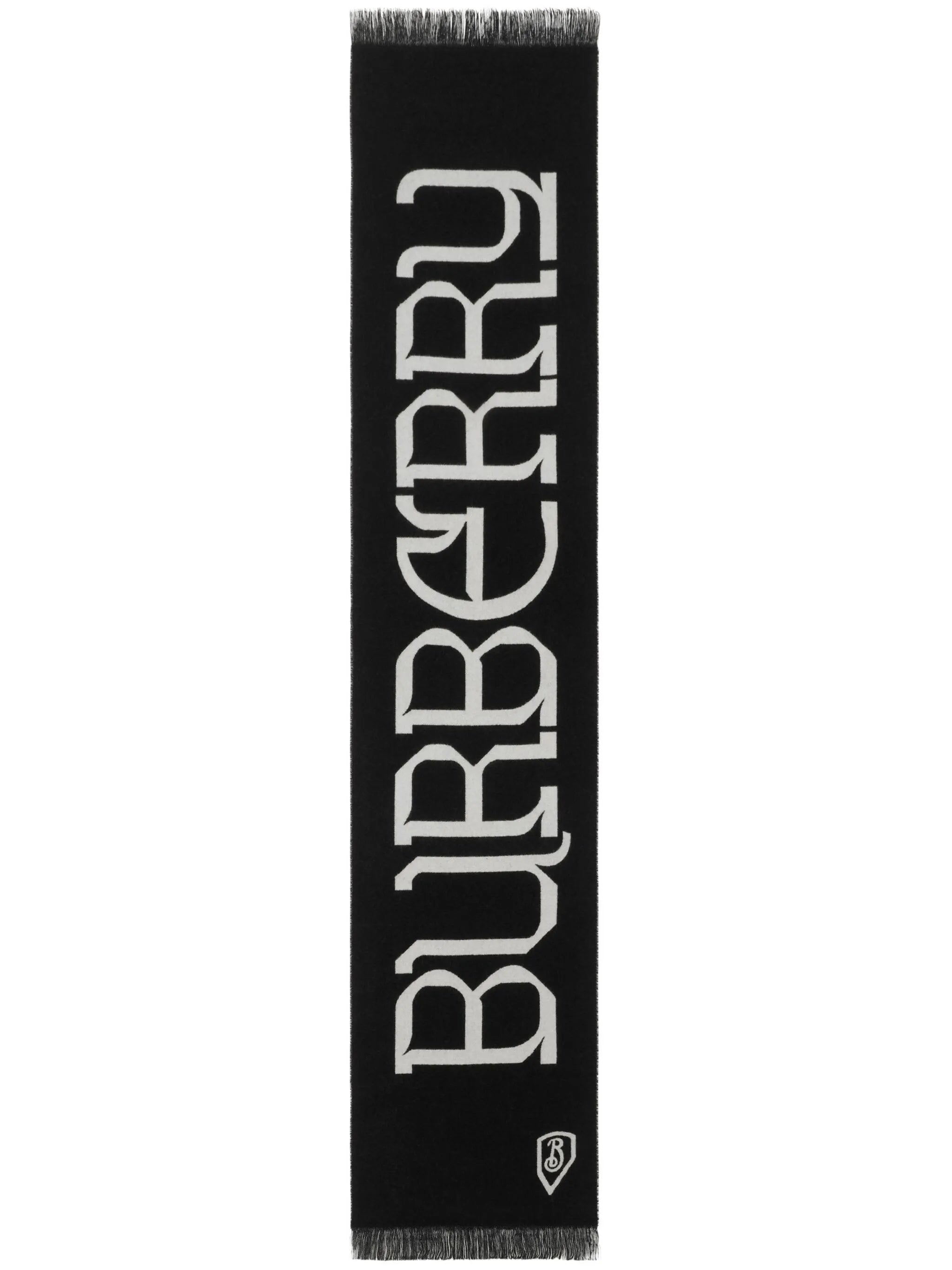 intarsia-logo wool scarf