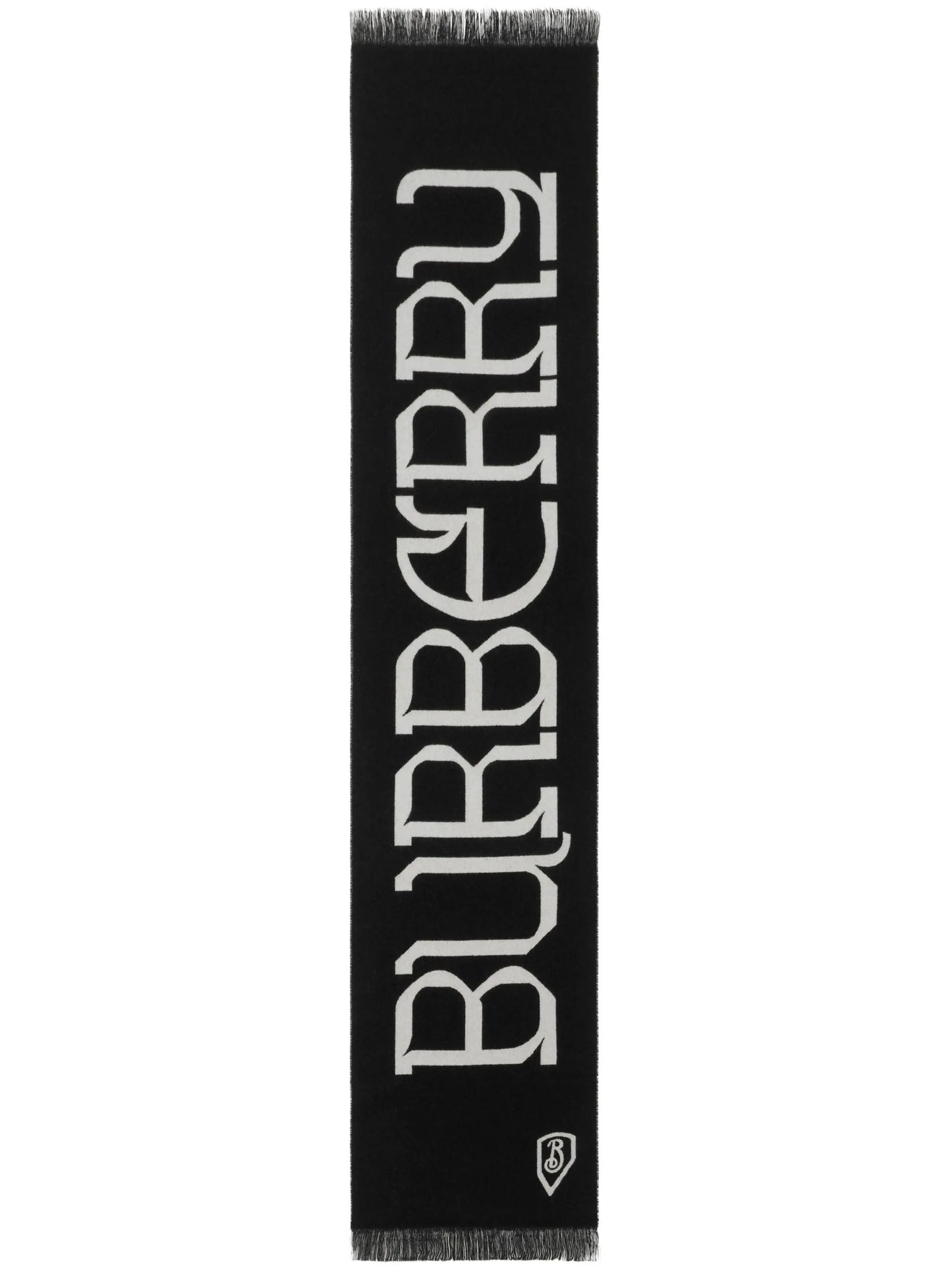 intarsia-logo wool scarf