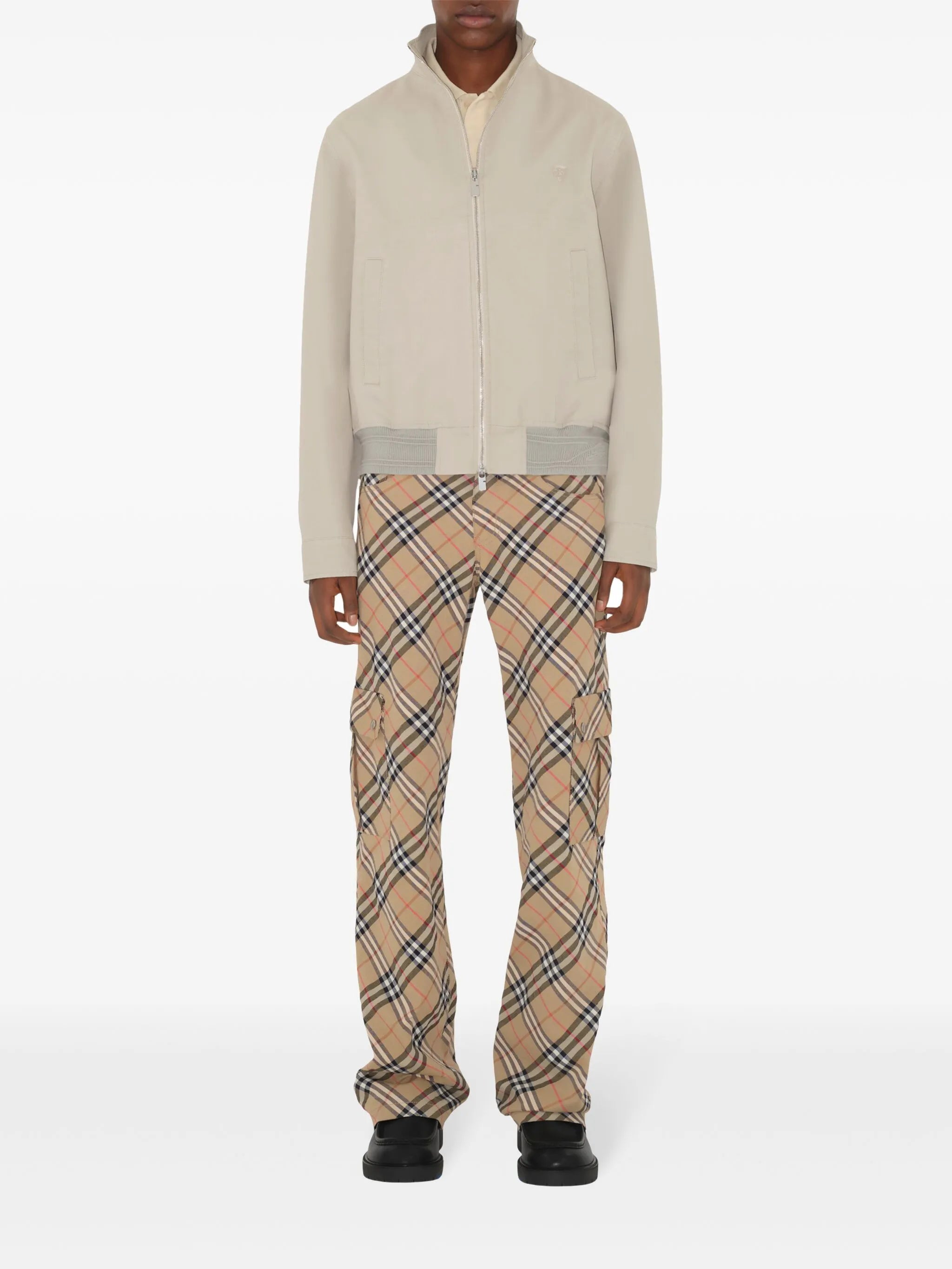 checked cargo pants