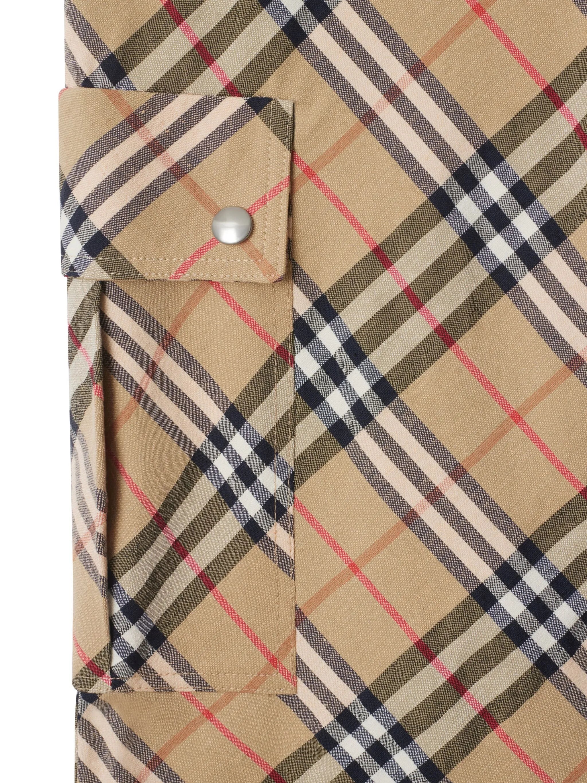 checked cargo pants