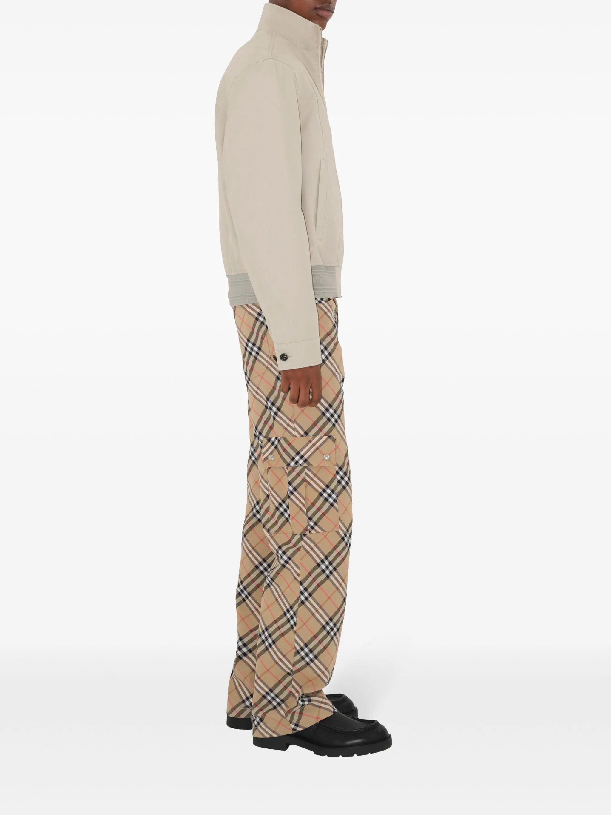 checked cargo pants