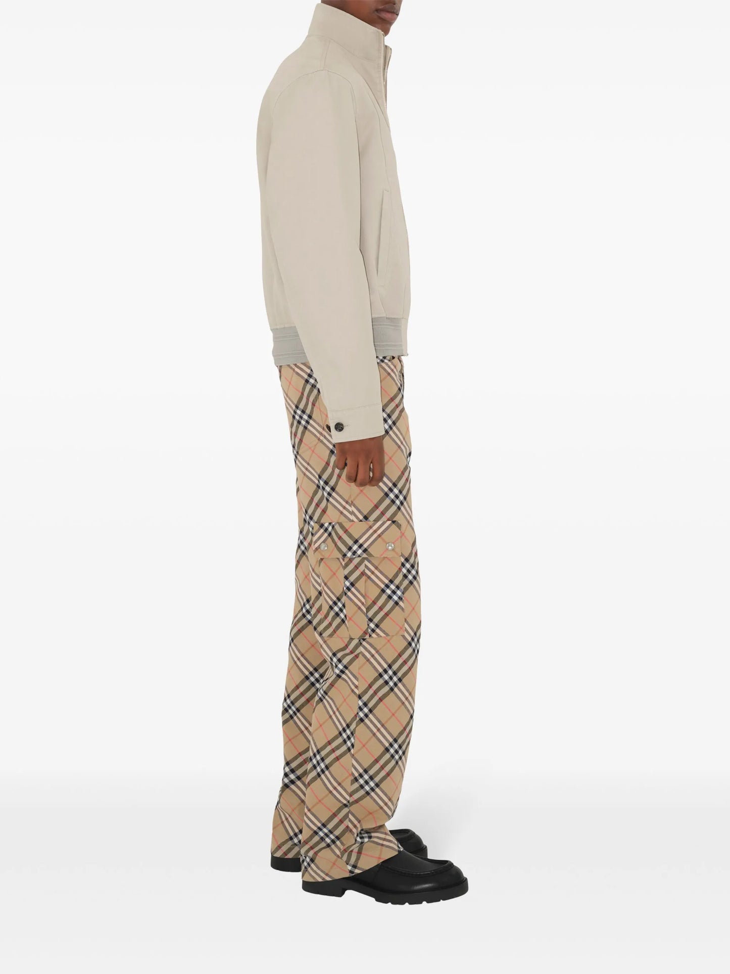 checked cargo pants
