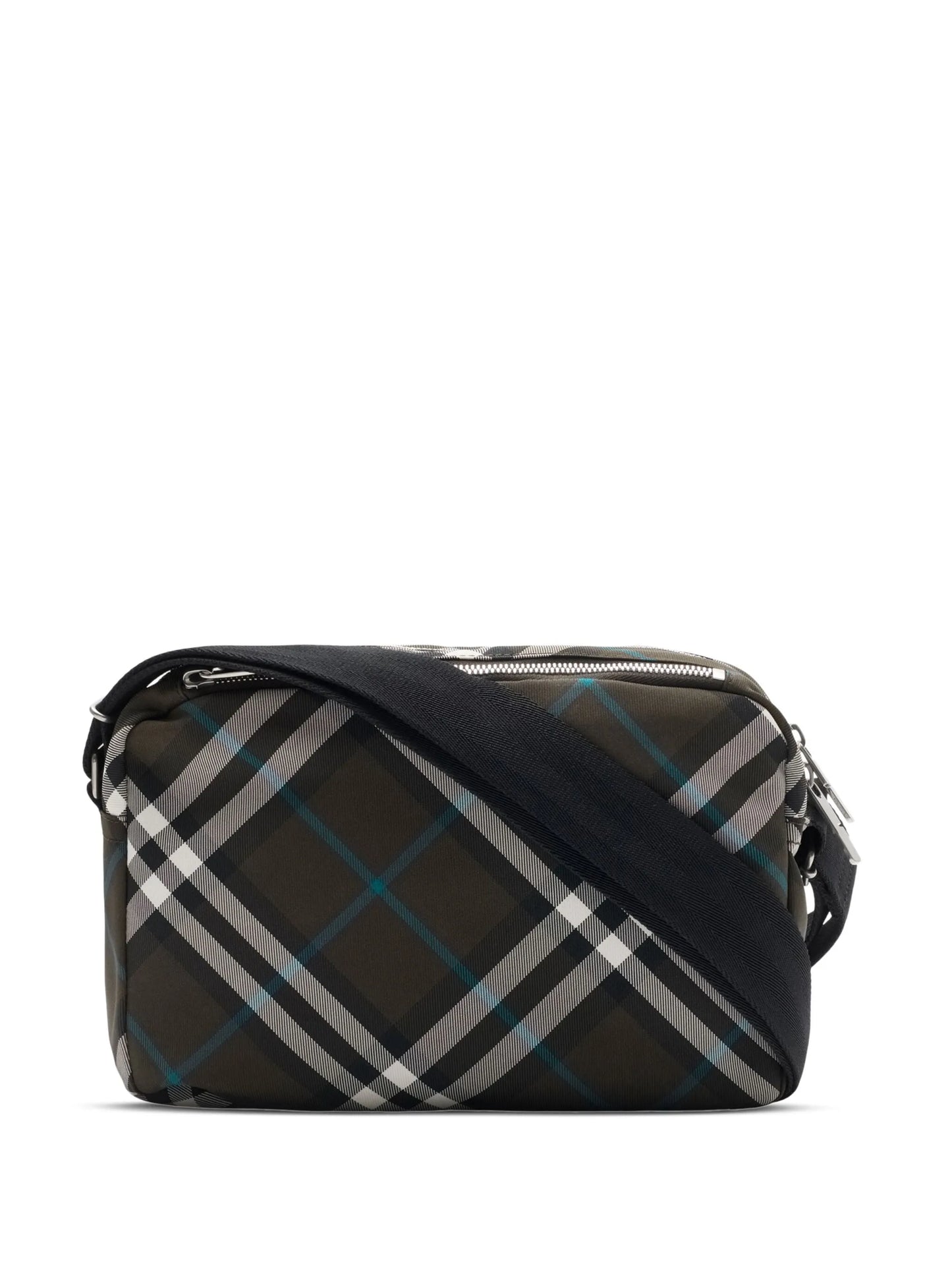 checked messenger bag