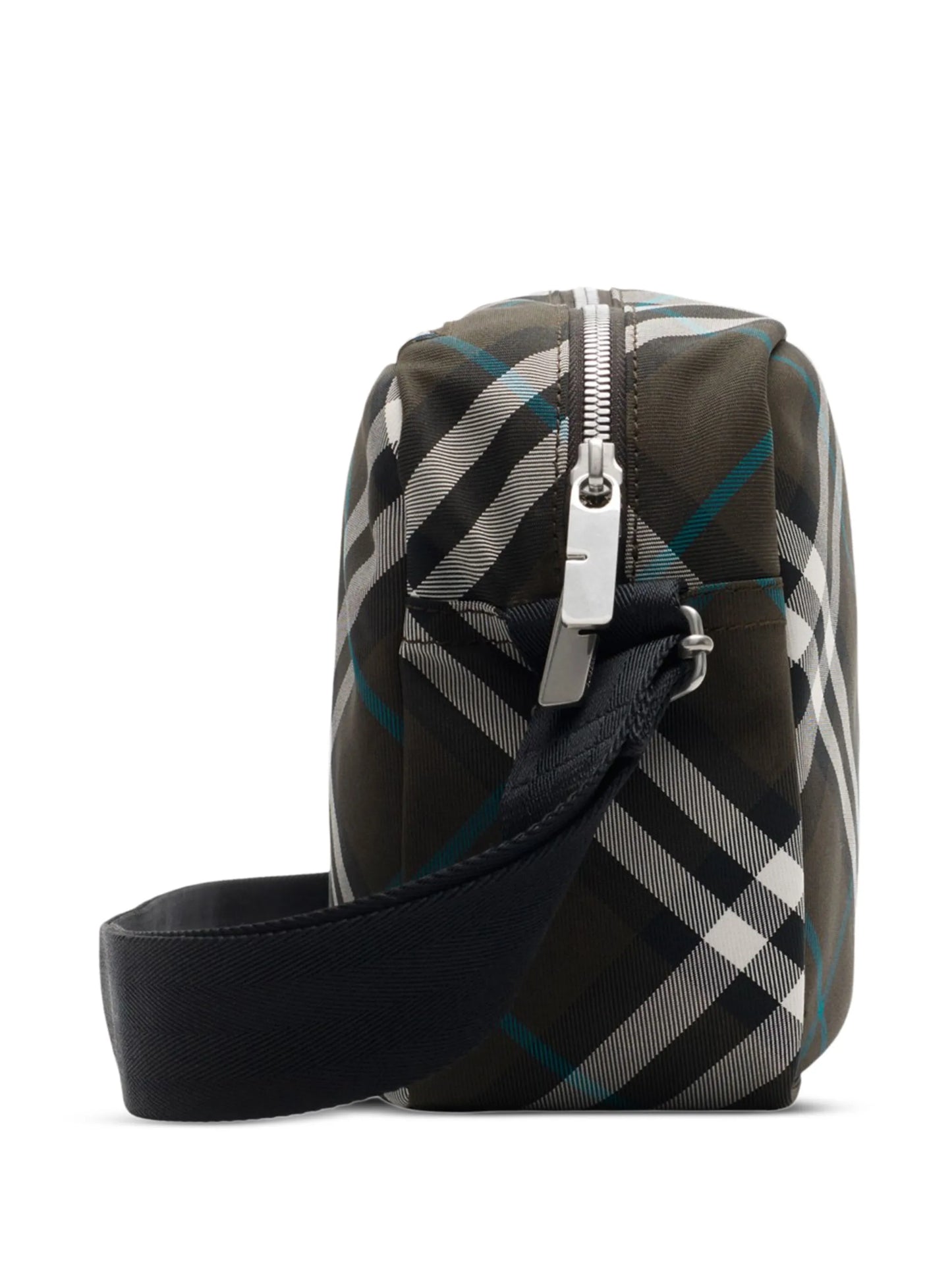 checked messenger bag