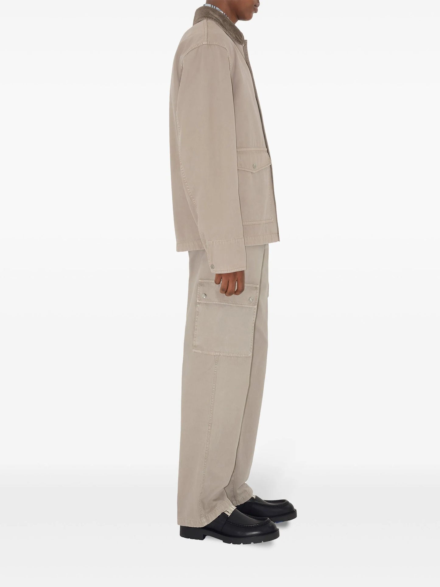 motif-embroidered shirt jacket