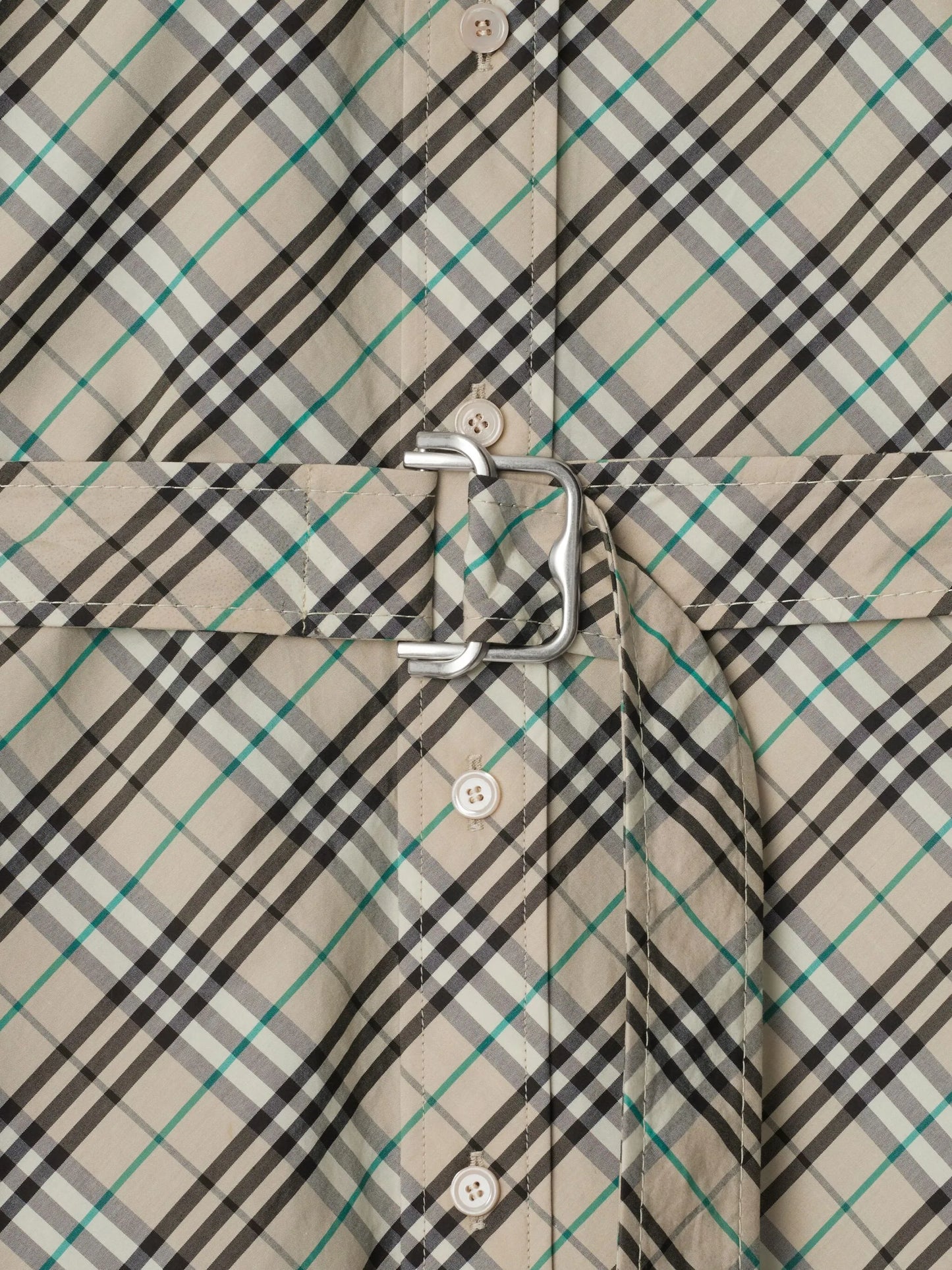 check cotton shirt mini dress