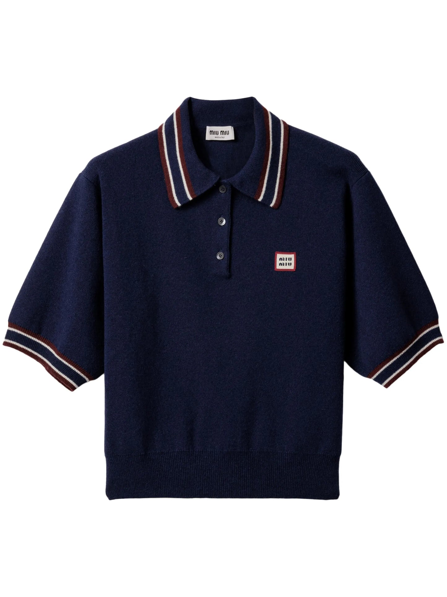 logo-patch polo sweater