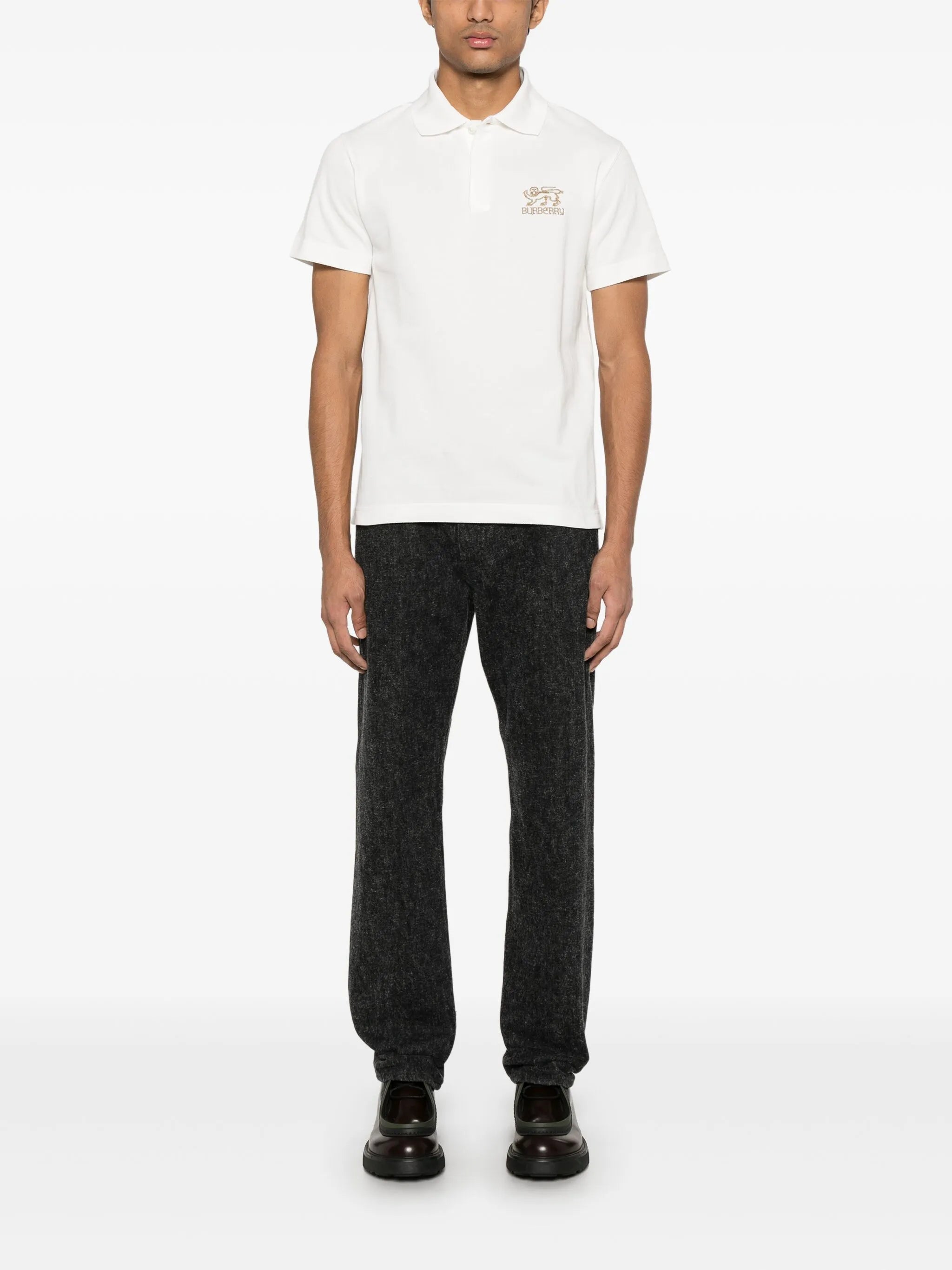 logo-embroidered polo shirt